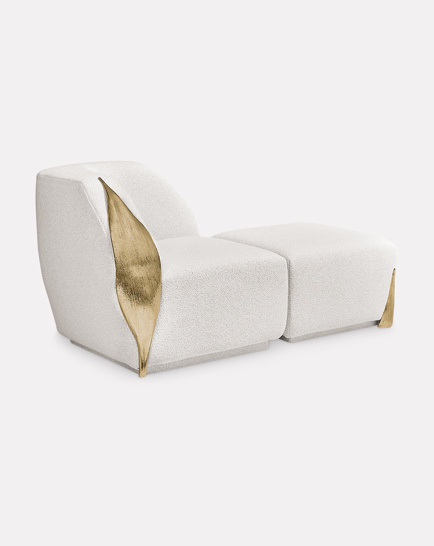 Palm Polished Brass Sofa