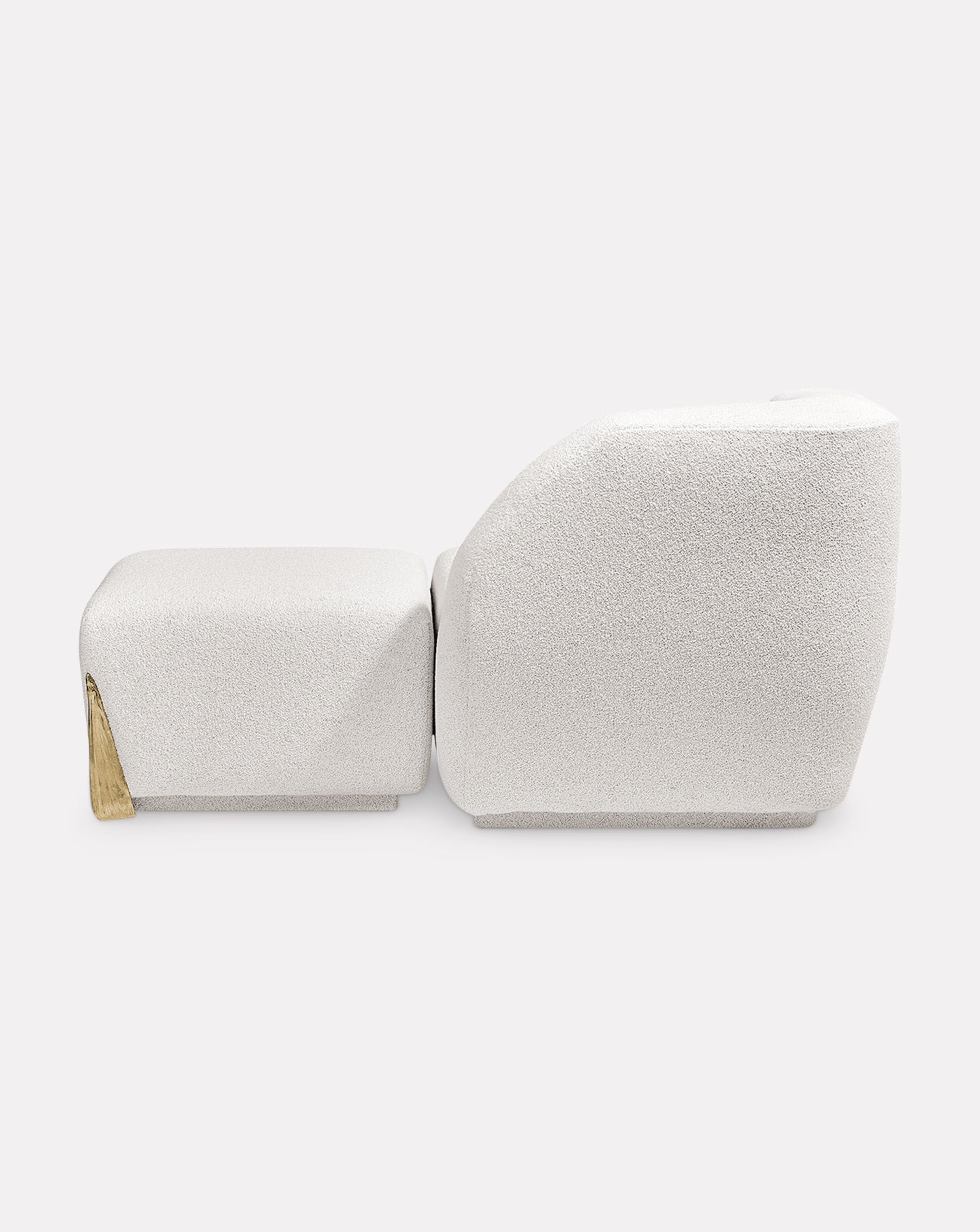 Palm Polished Brass Sofa