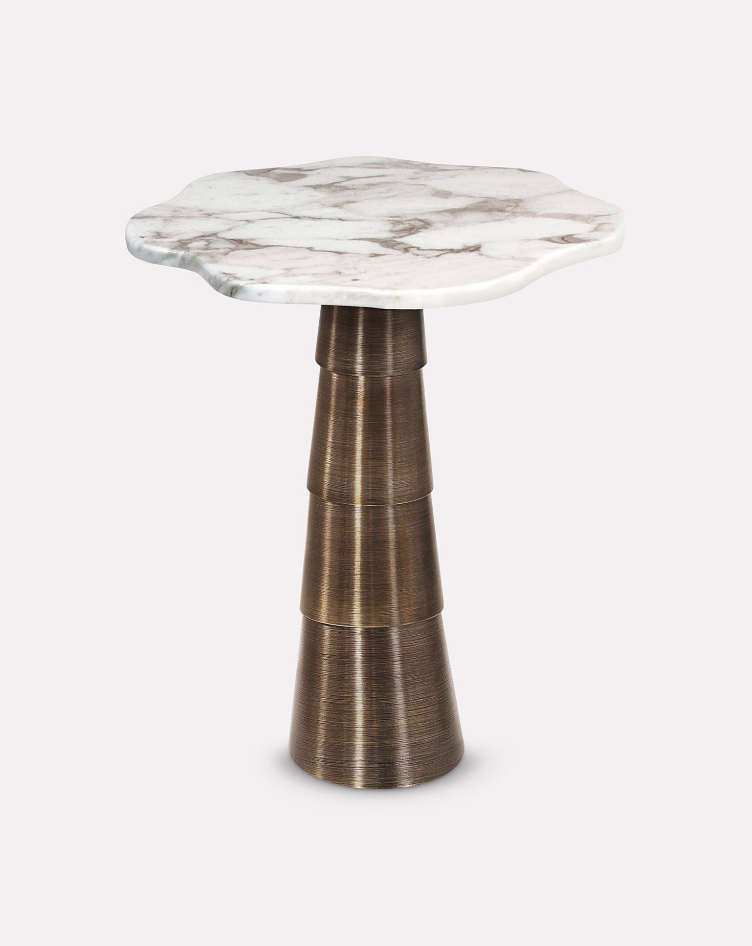 Palm Calacatta Viola Marble Side Table