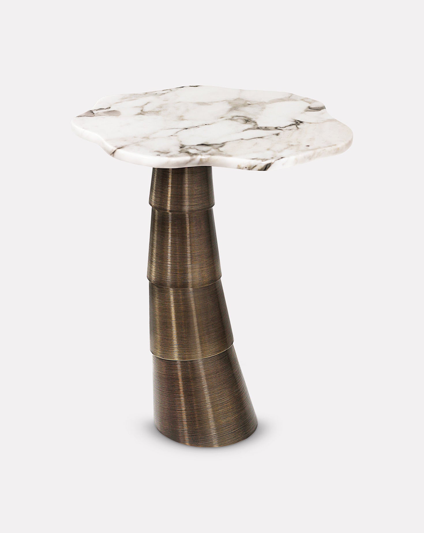 Palm Calacatta Viola Marble Side Table
