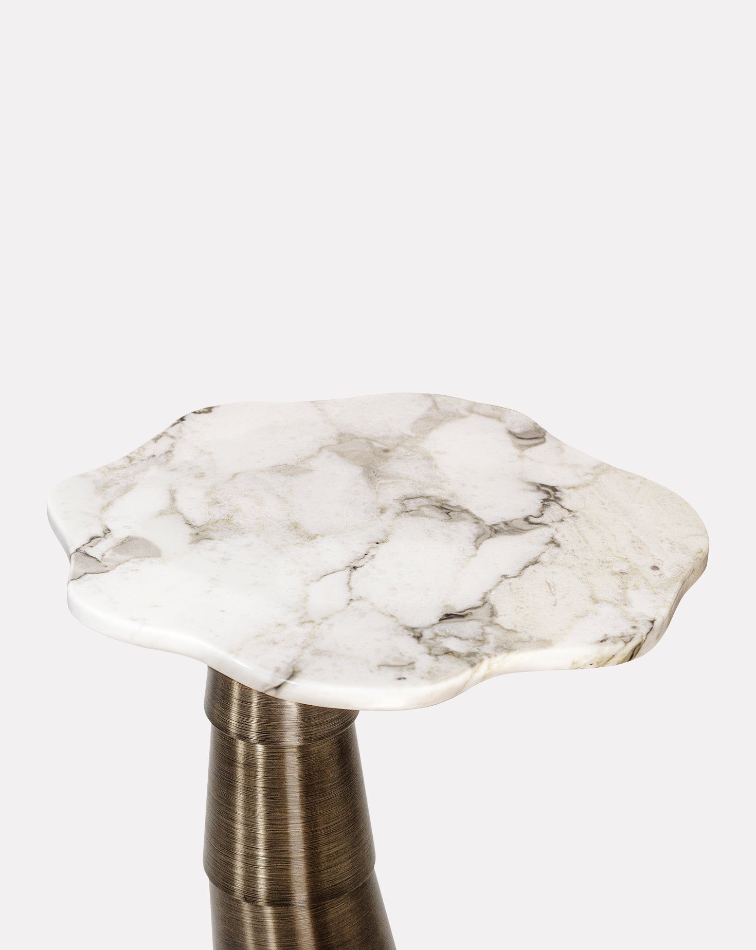Palm Calacatta Viola Marble Side Table