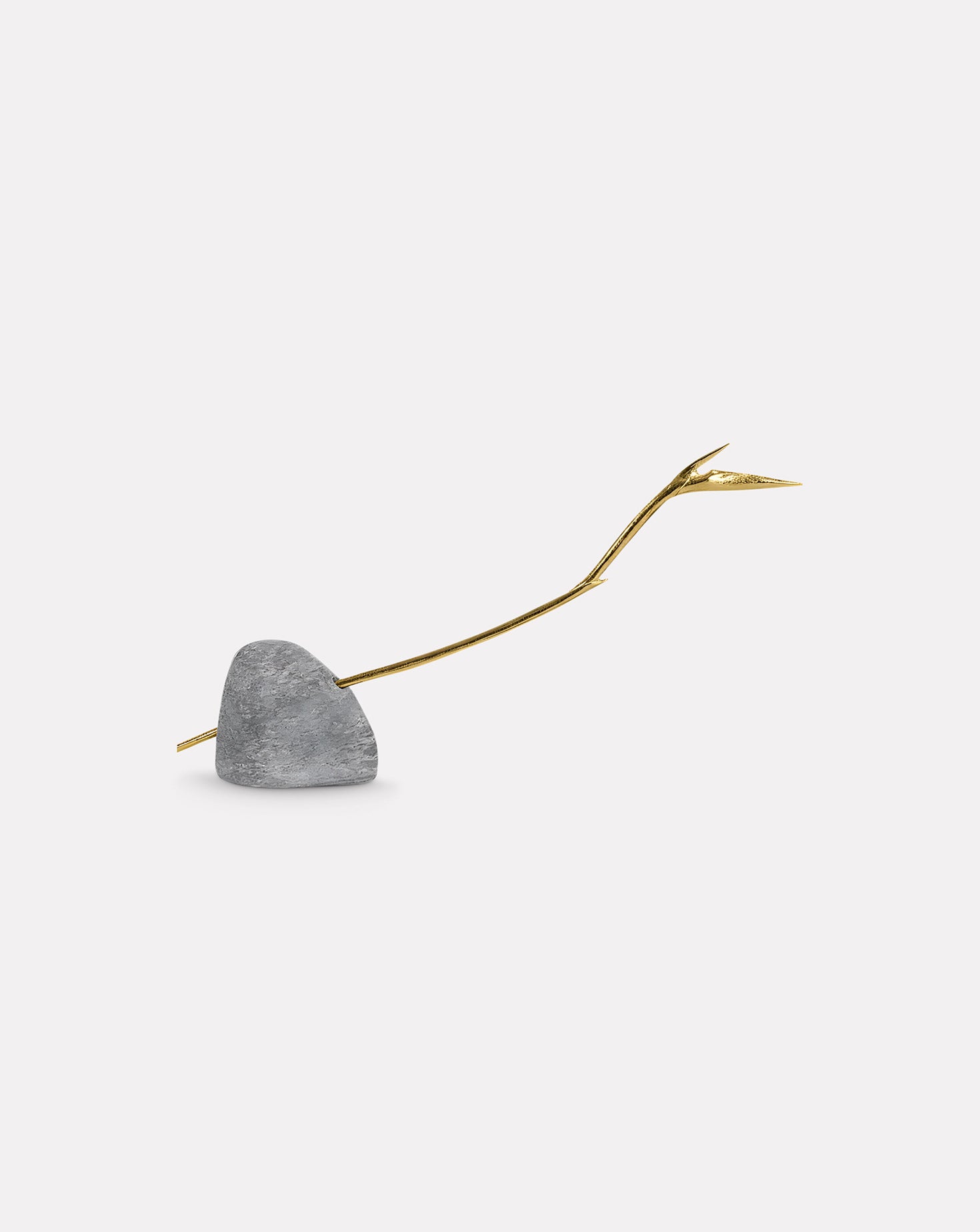 Pétrea I Marble and Brass Sculpture