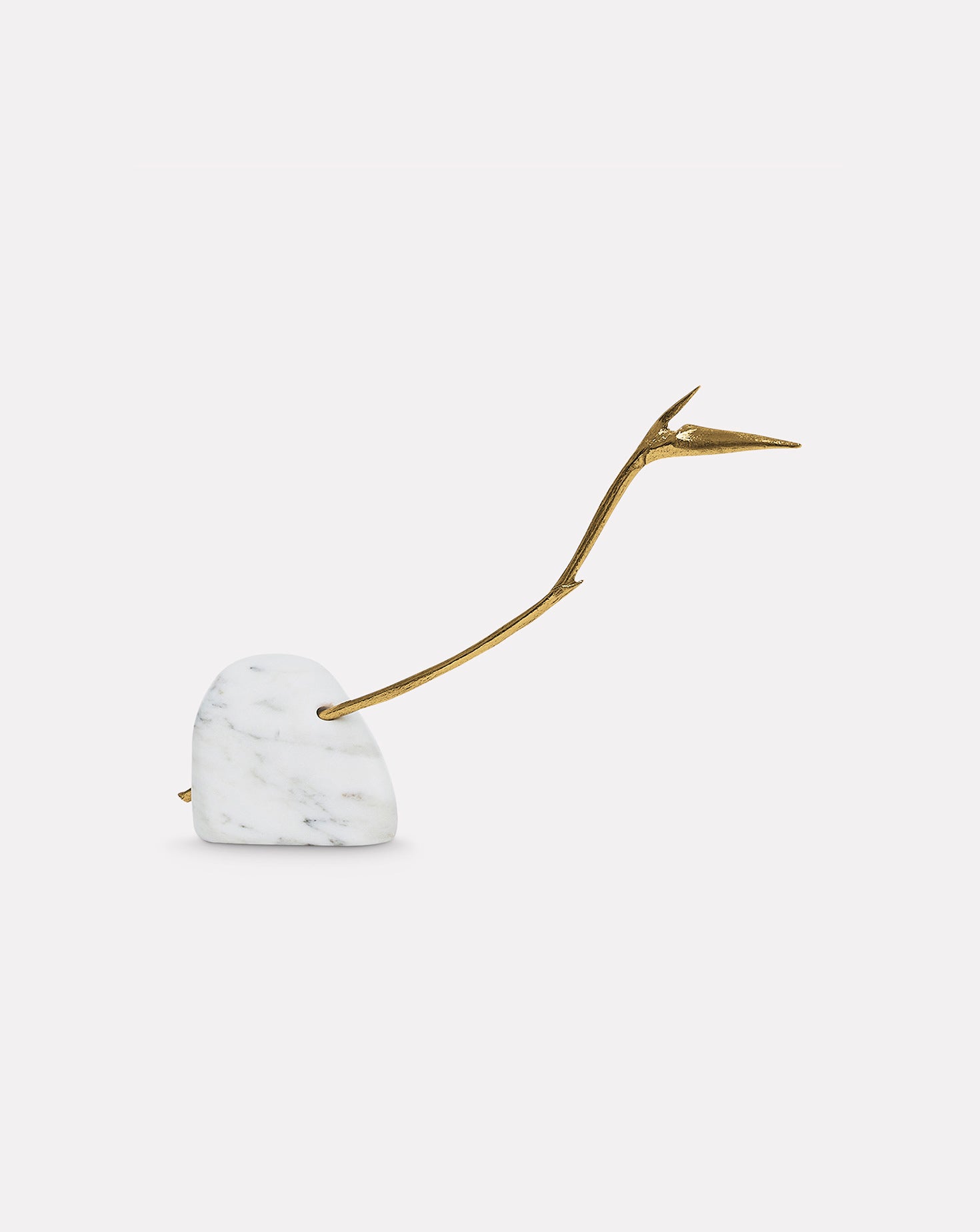 Pétrea I Marble and Brass Sculpture