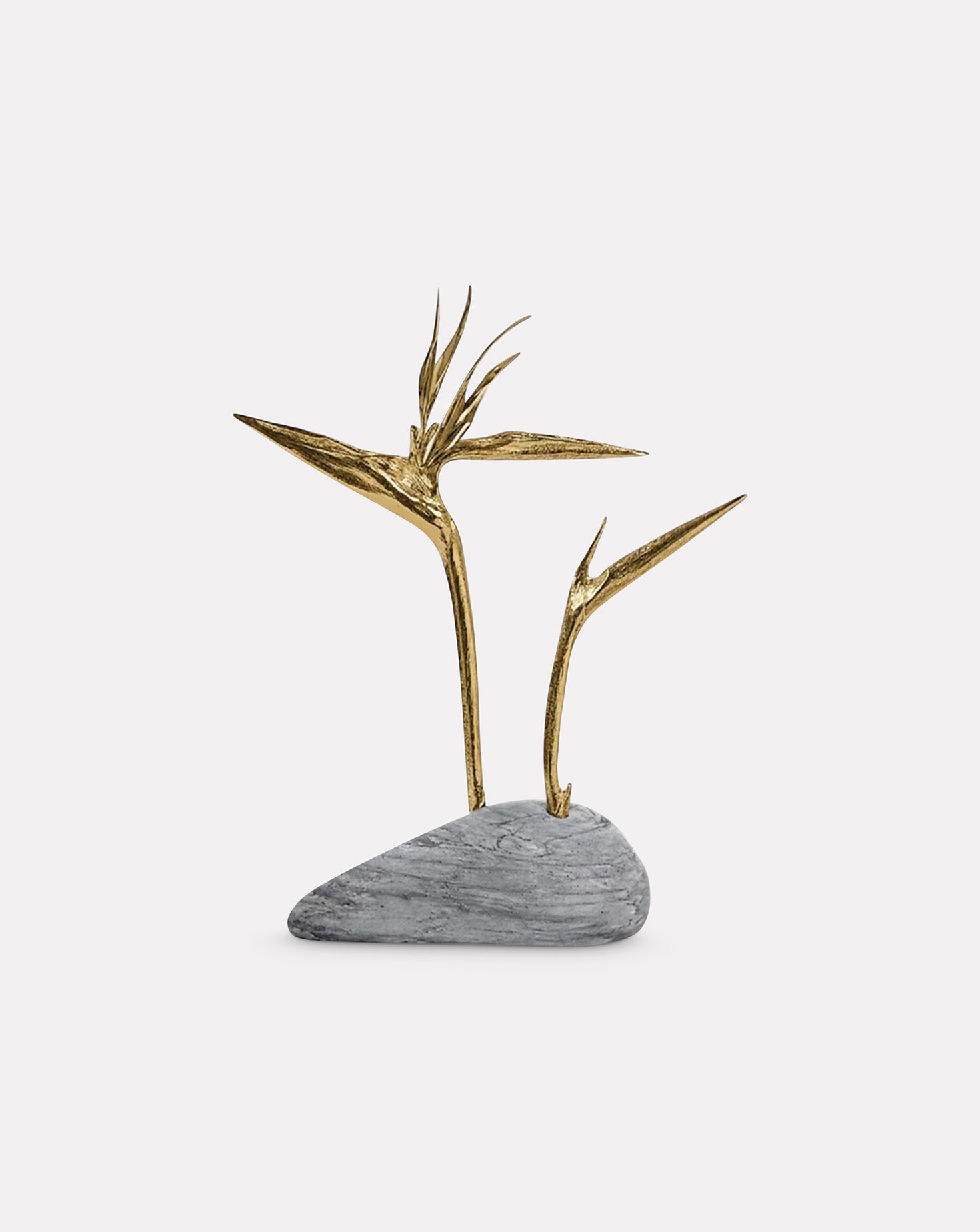 Pétrea III Marble and Brass Sculpture