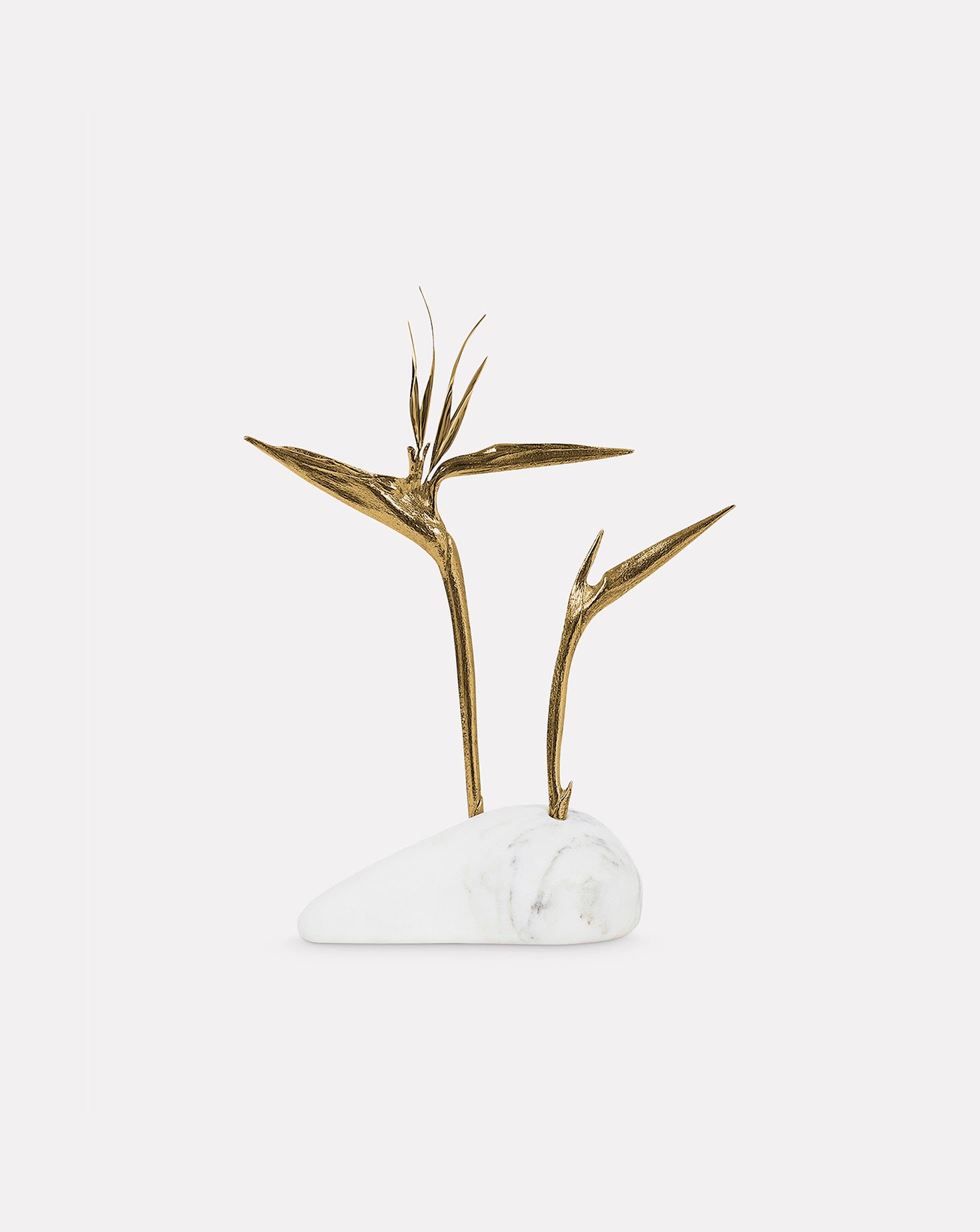 Pétrea III Marble and Brass Sculpture