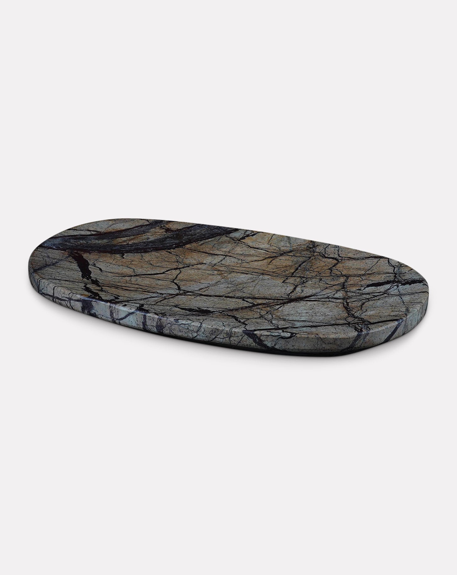 Reva Platter Marble Brown Sets of 3