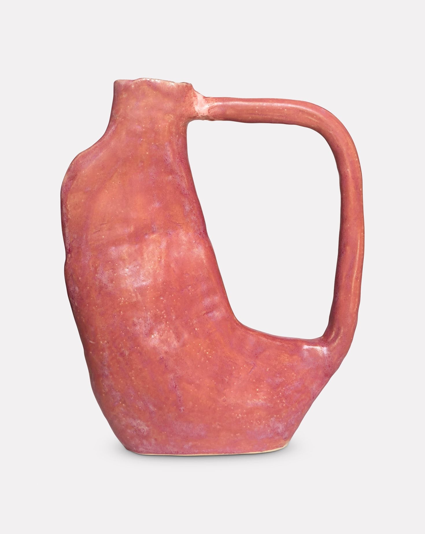 Rustique Glazed Pink Stoneware Vessel