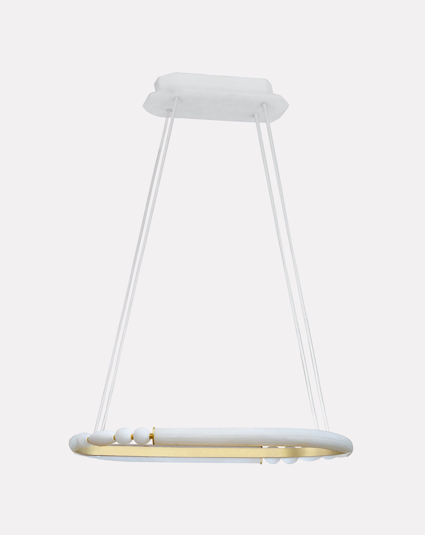 Pearl Satin Brass Chandelier