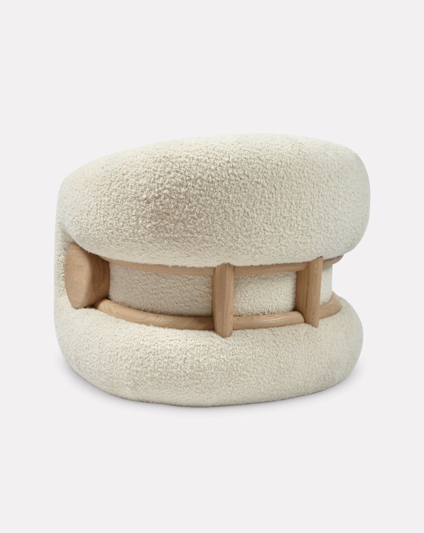 Sculptural Curved Oak Mistral Armchair