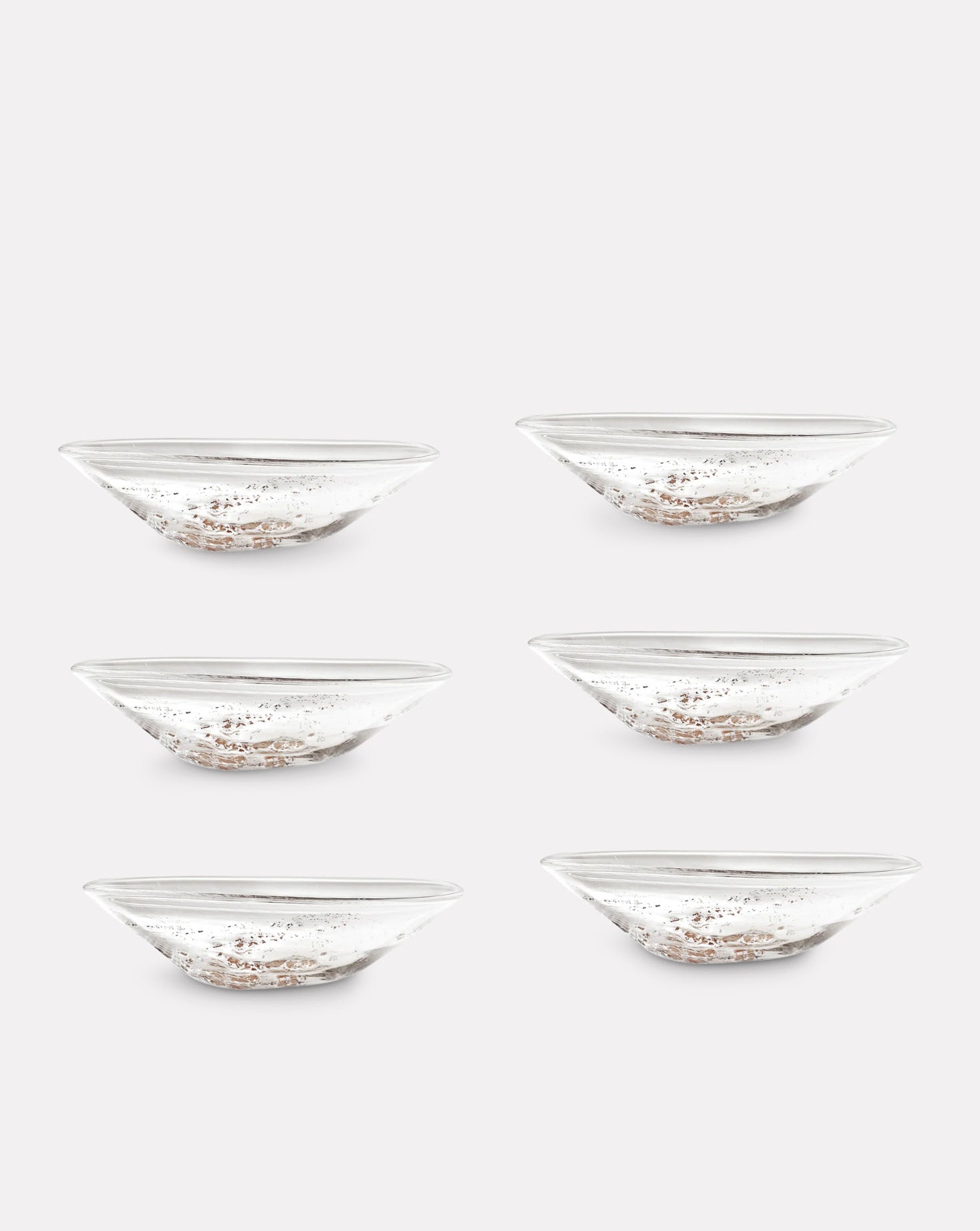 Set of 6 Fleck Trinket Gold Bowls