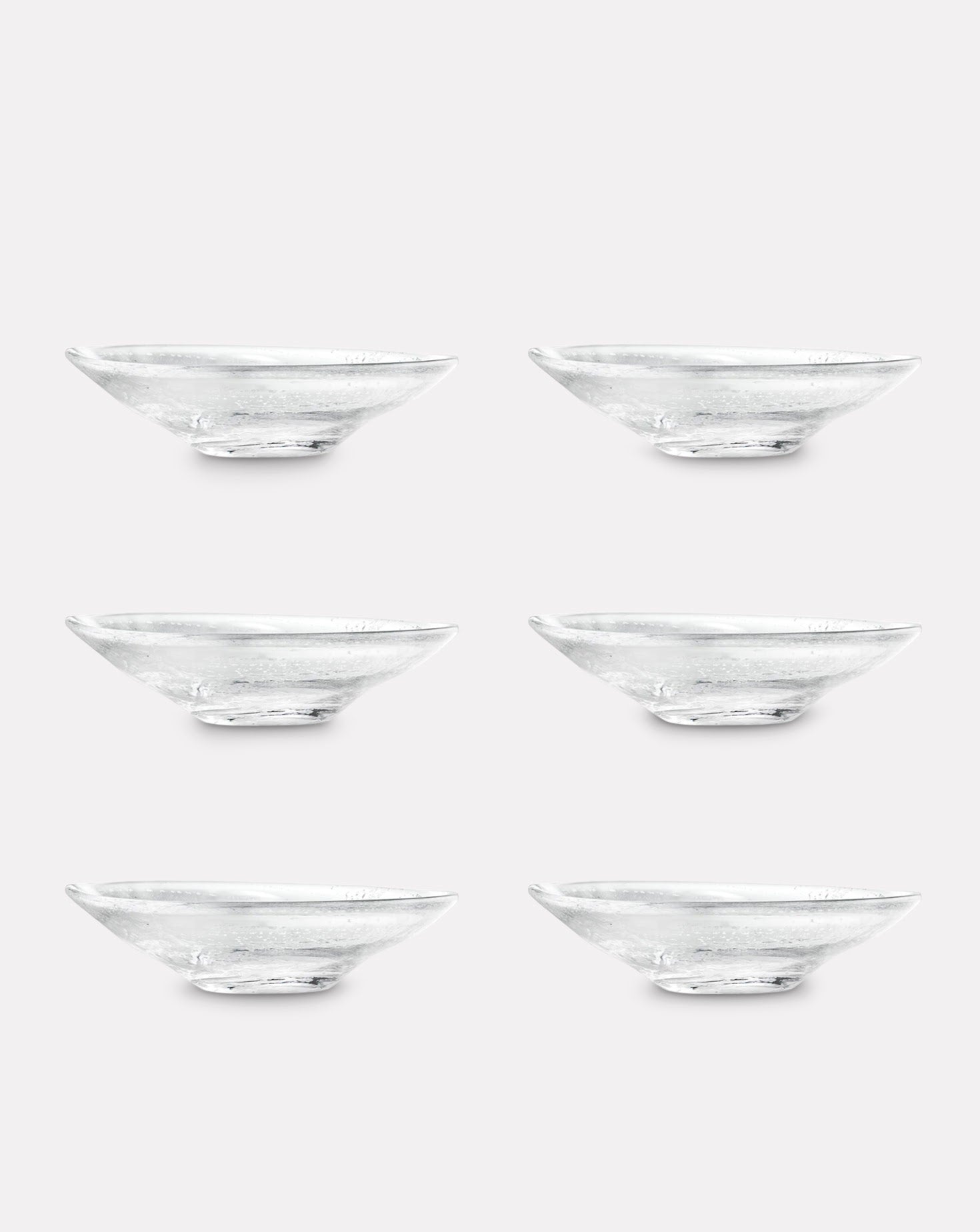Set of 6 Fleck Trinket Silver Bowls