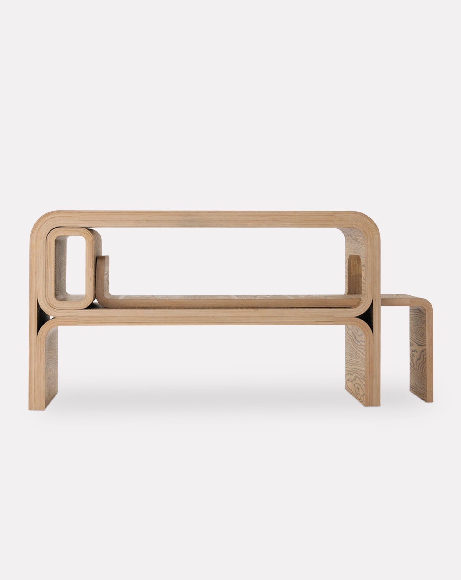 Shelly Oak Wood Console