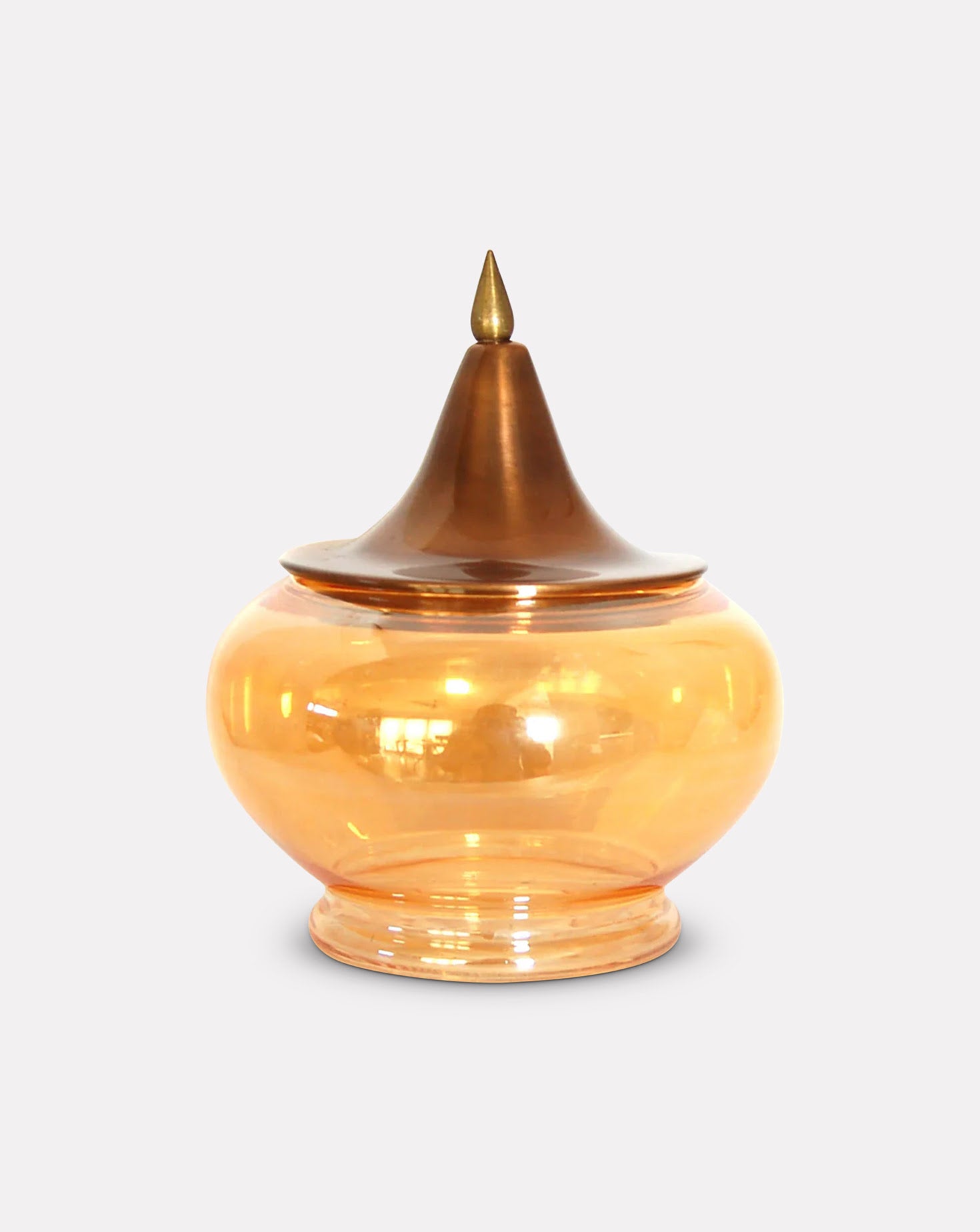 Spire Glass and Copper Jewel Vessel Sets of 3