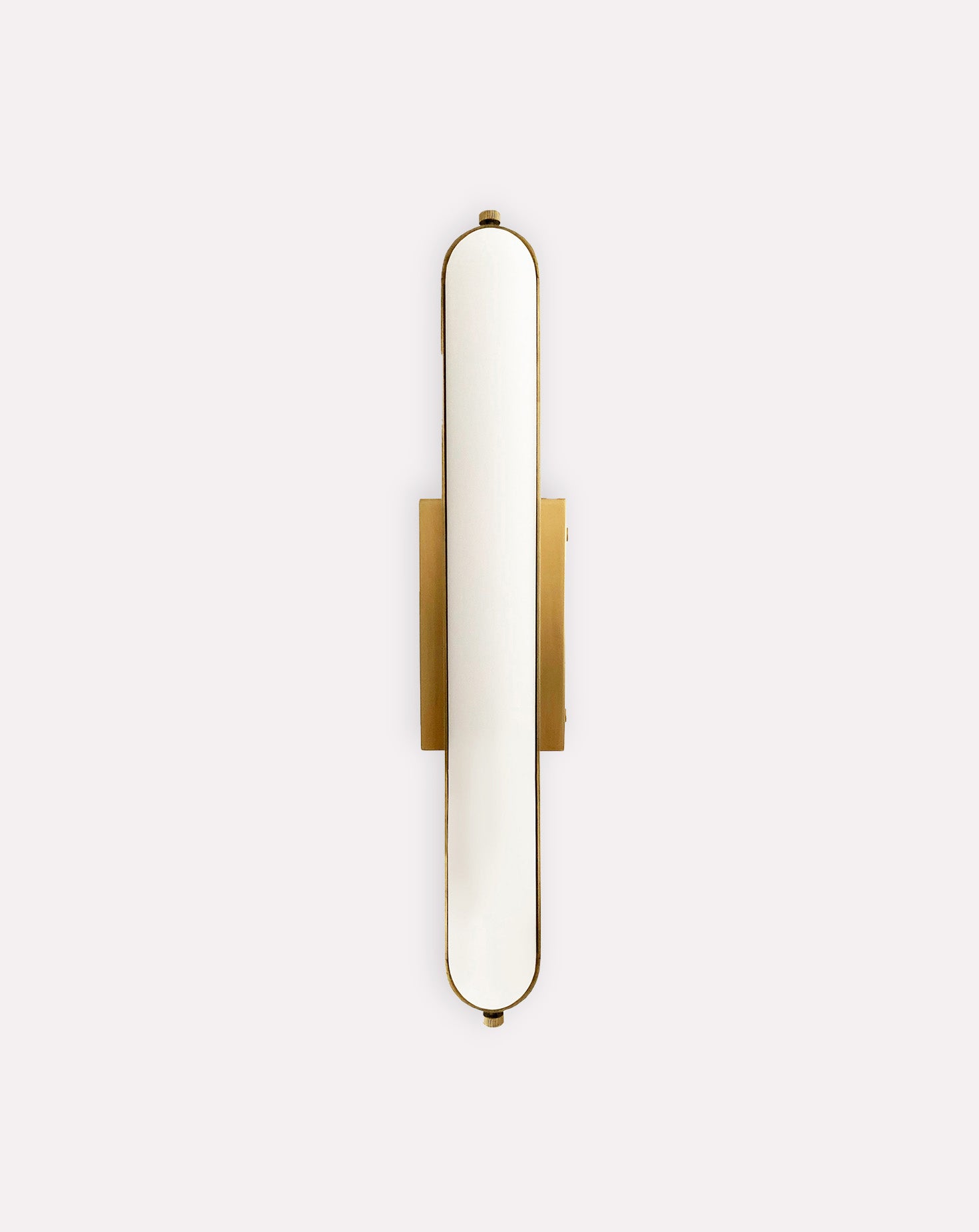 Stadium Rectangular Brushed Brass Wall Light