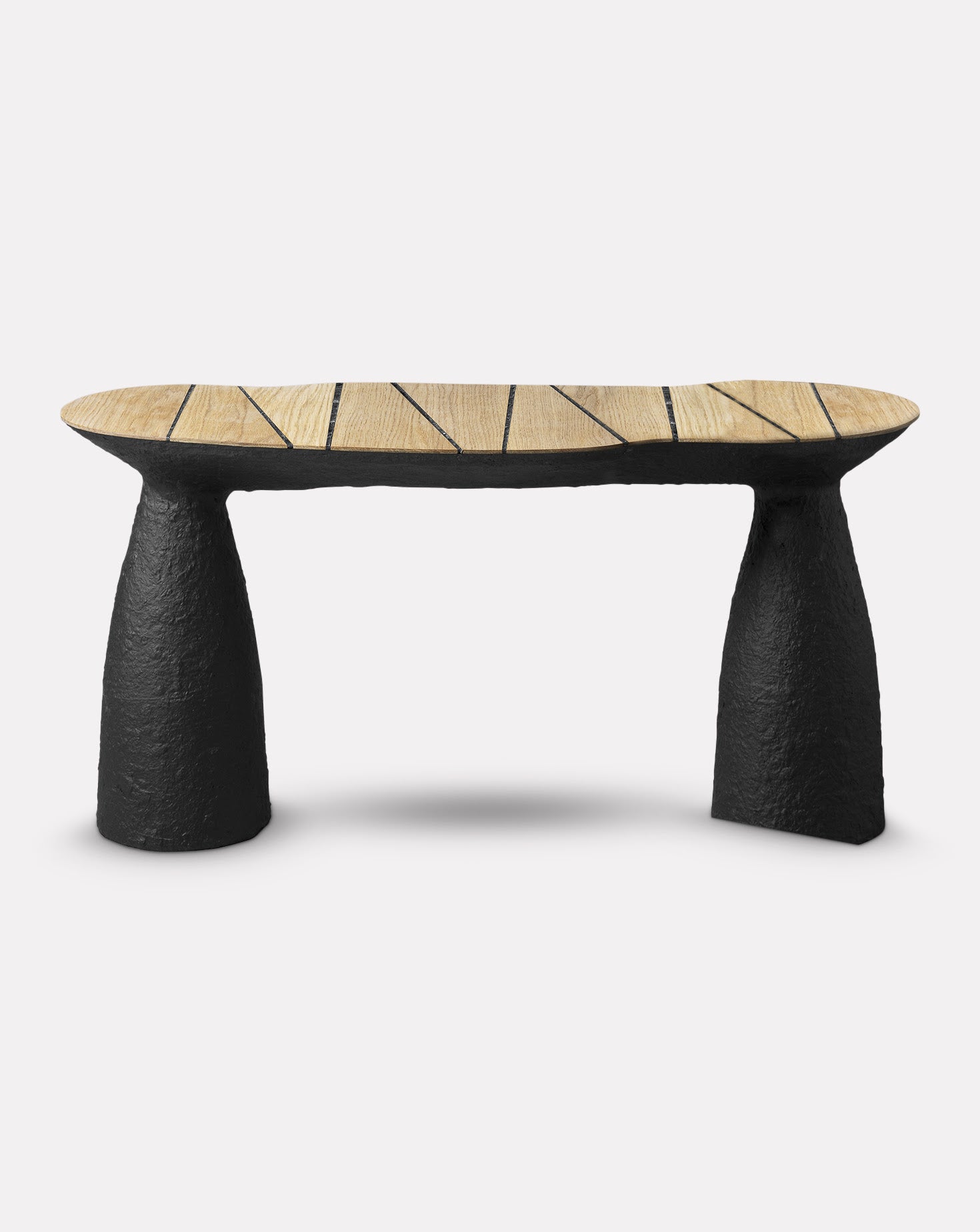 TOKI Sculptural Black Bench