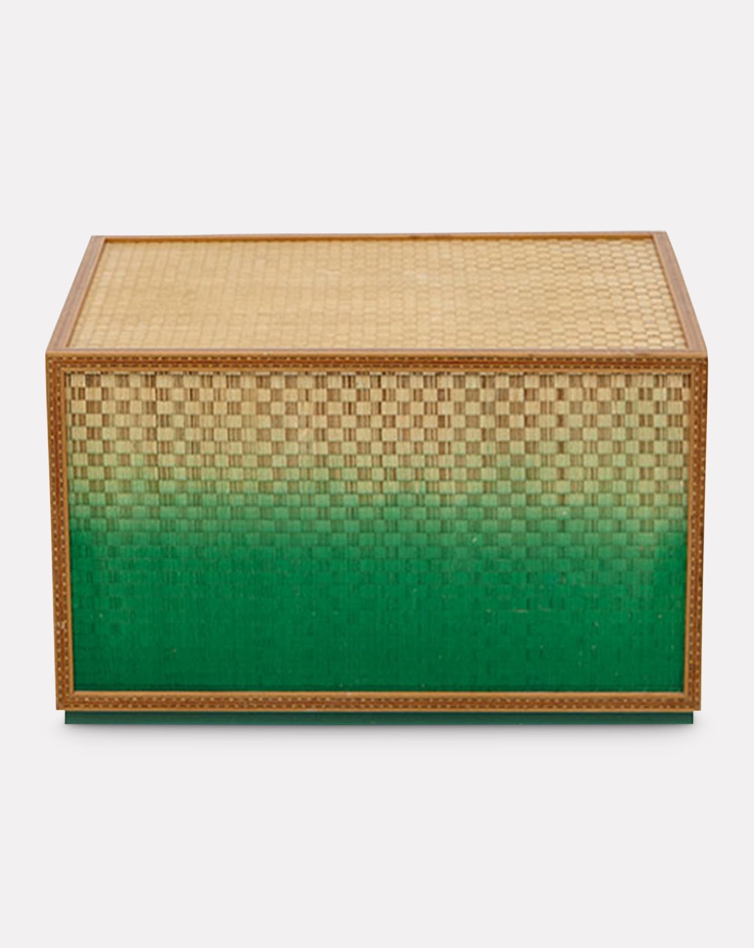 Tatami With Marquetry Insert Green Side Table