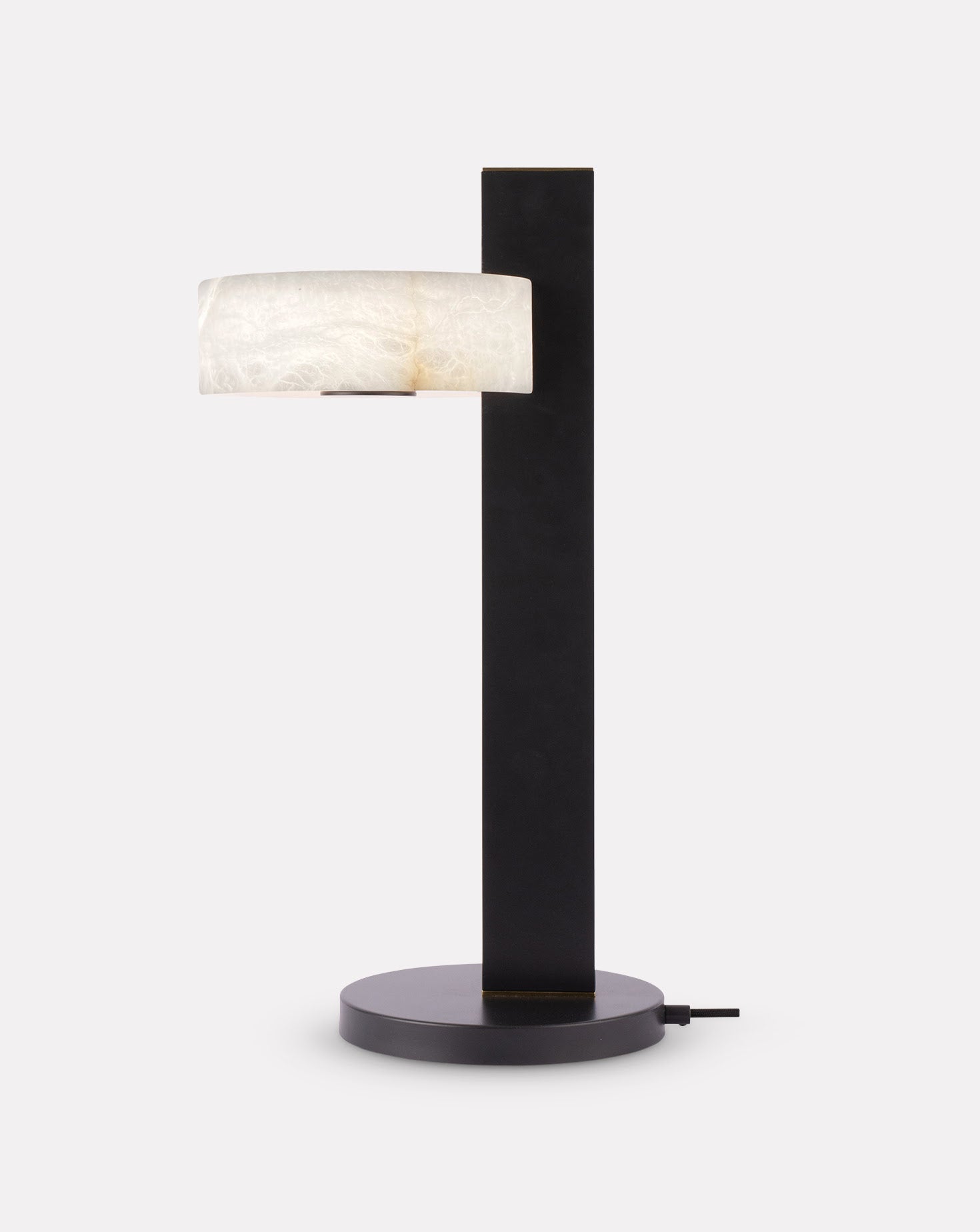 Turris Steel and Alabaster Table Lamp