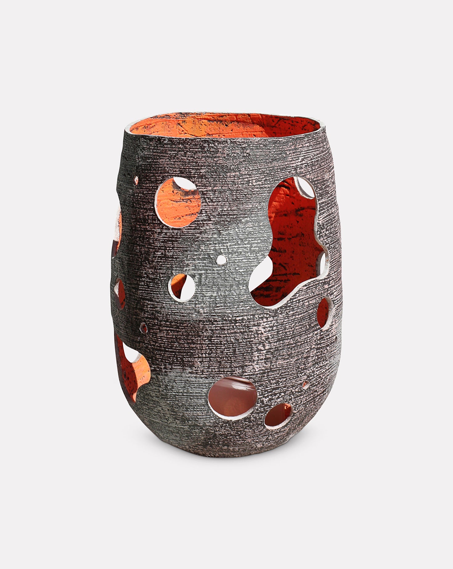 Wide Candle Lantern Accent Vase