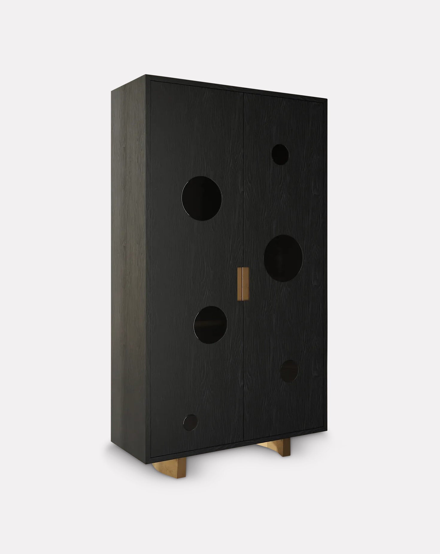Noir Black and Gold Bar Cabinet