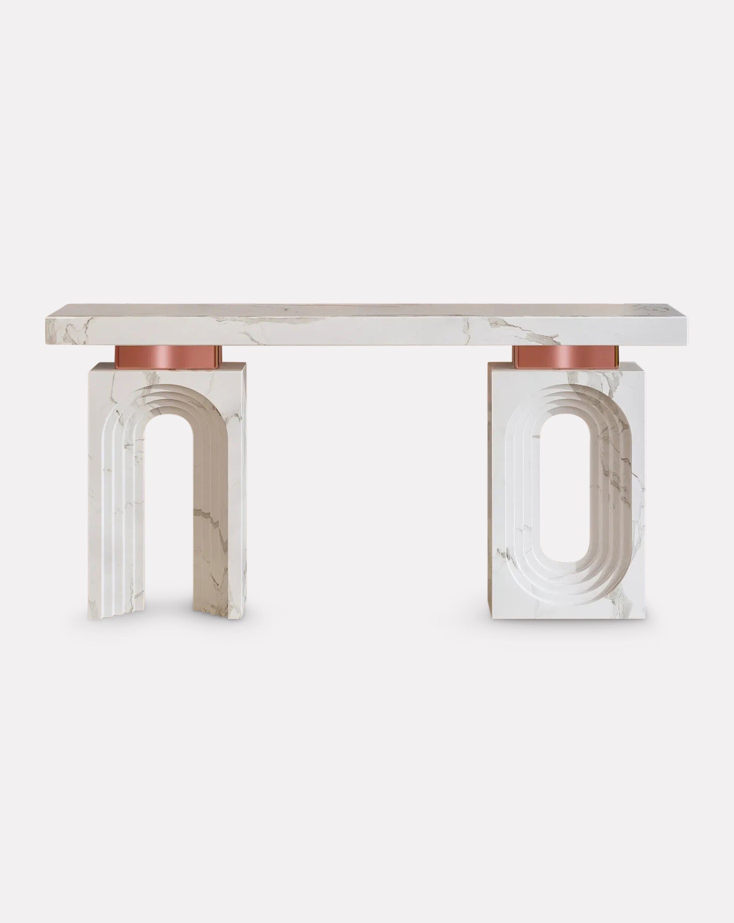 Arco Marble and Copper Console