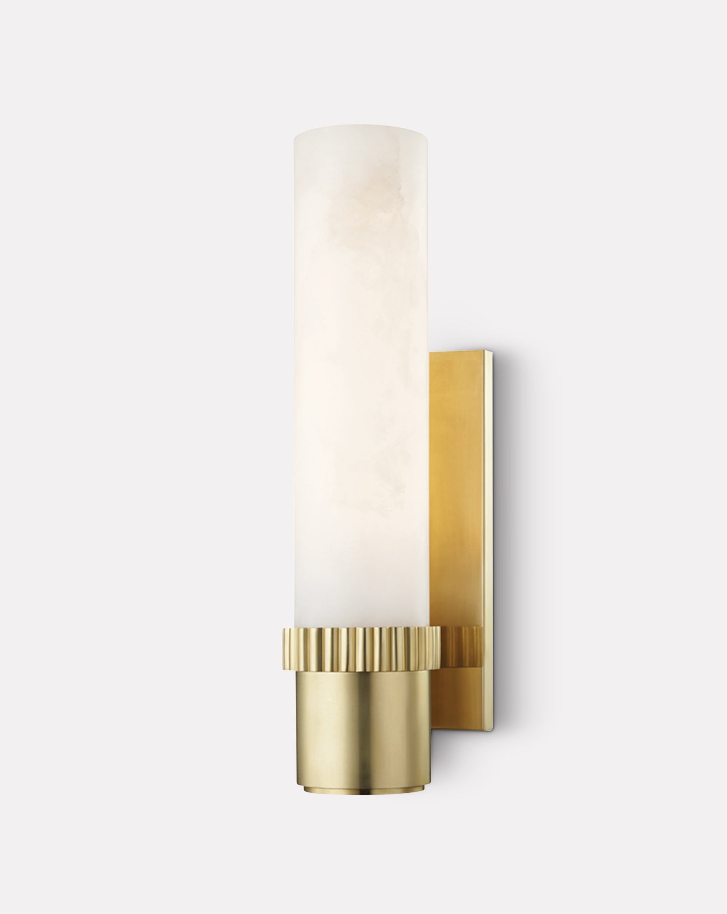 Argon Brass and Faux Silk Wall Sconce