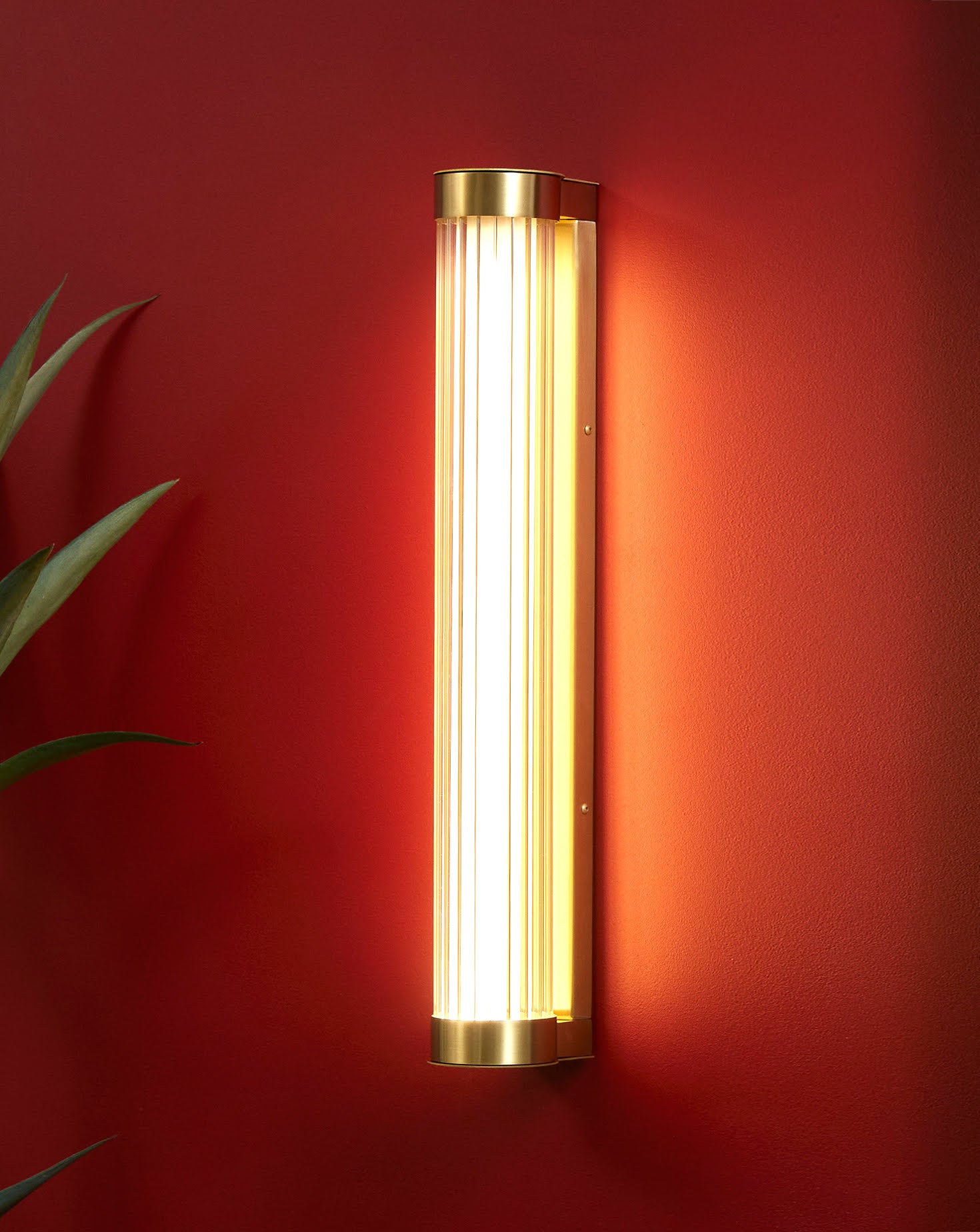 Clarity Brass Wall Light