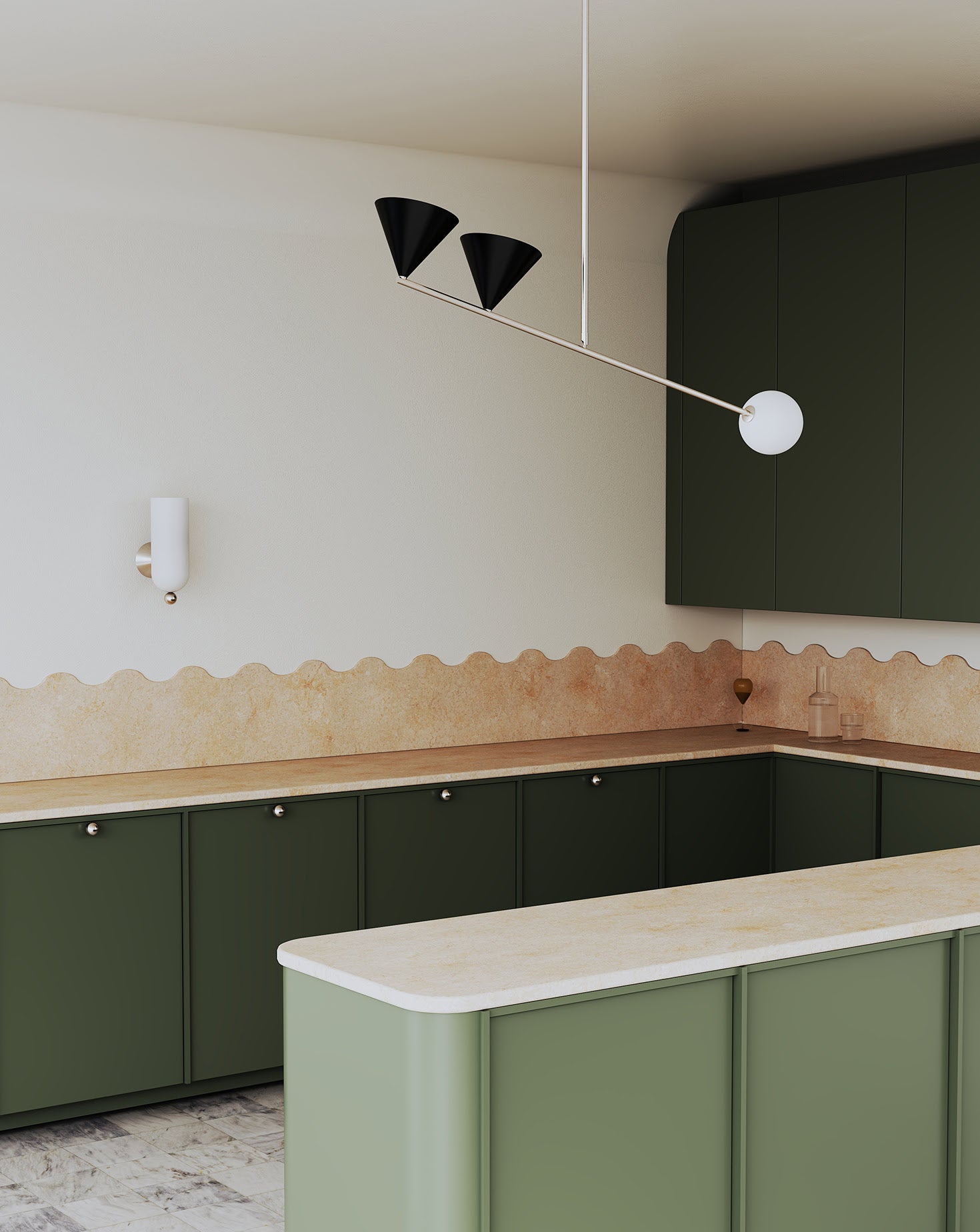 Balancing Variations Brass 1 Globe Pendant