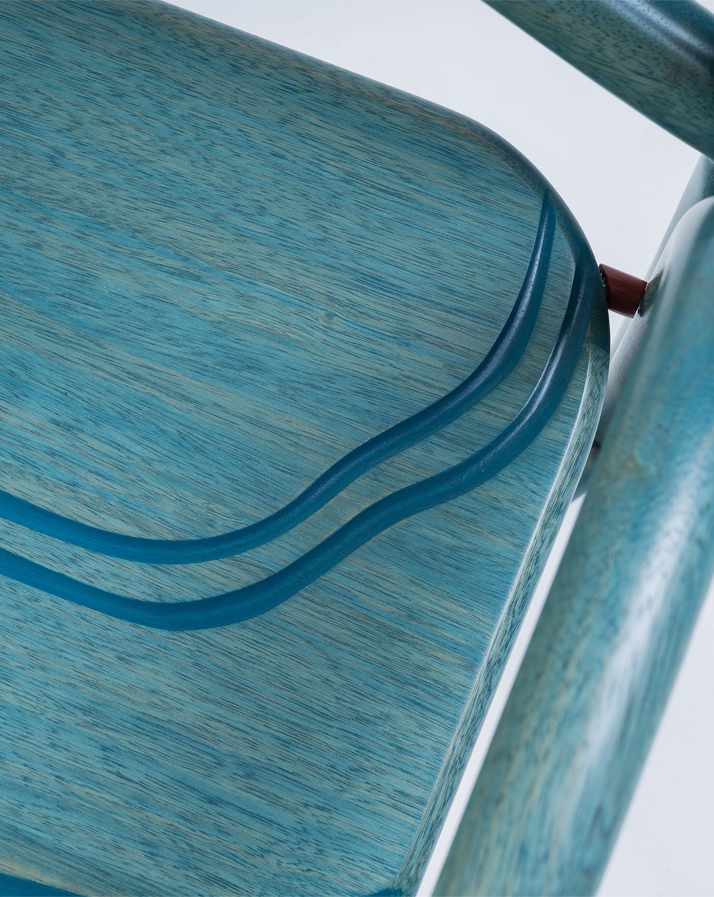 Acil Maple Wood and Carmine Armchair