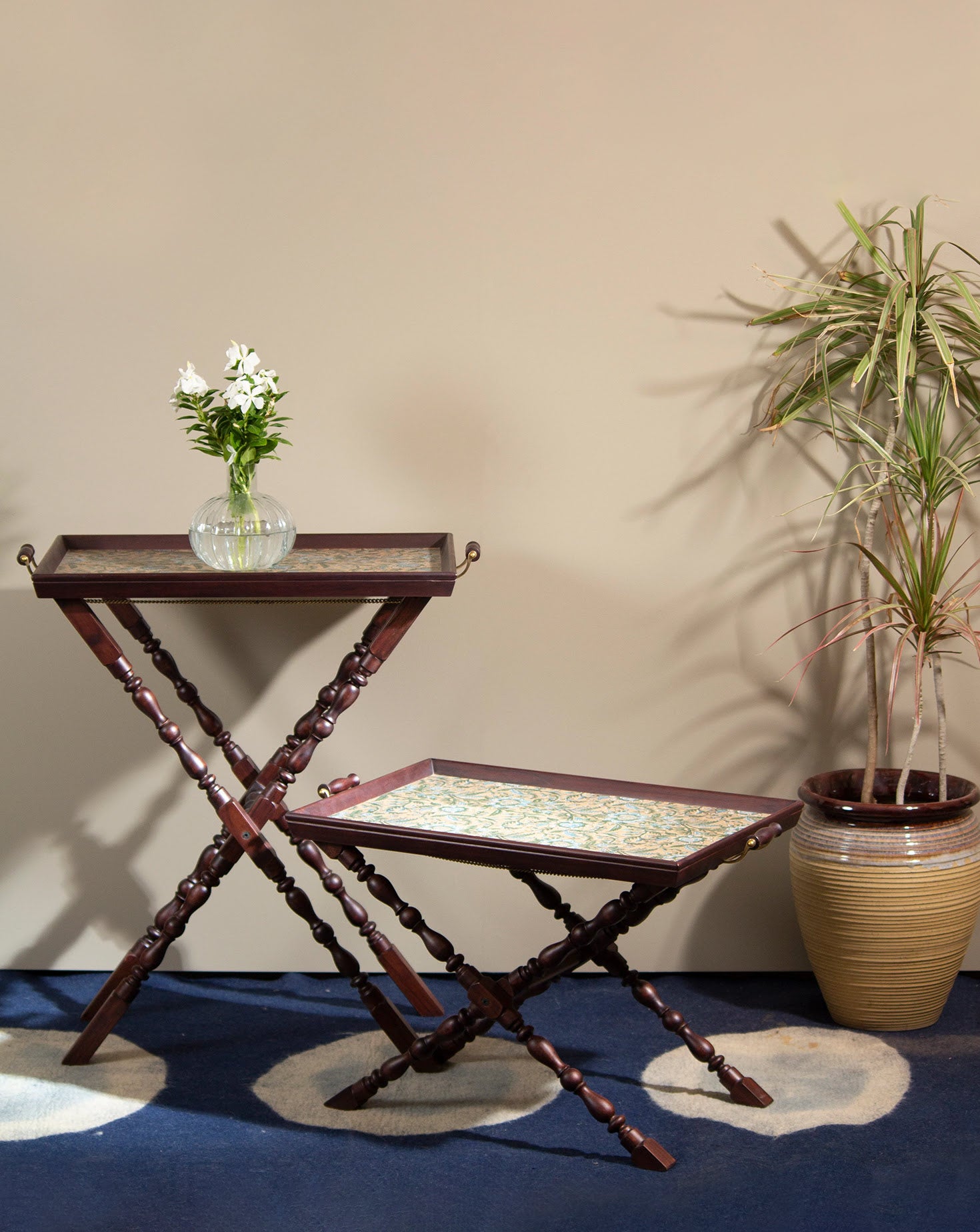 Booti Butler Brass Folding Tray Table