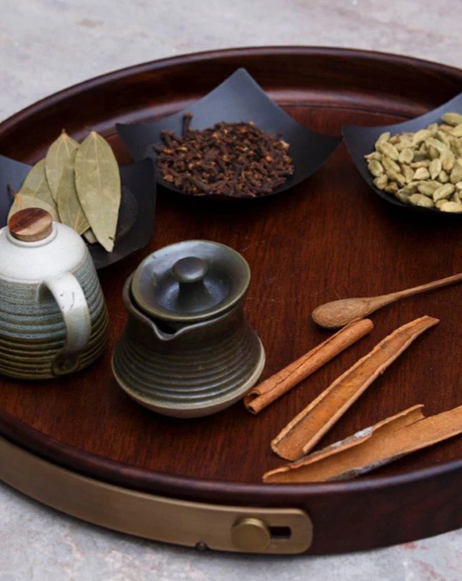 Brass Band Round Tray