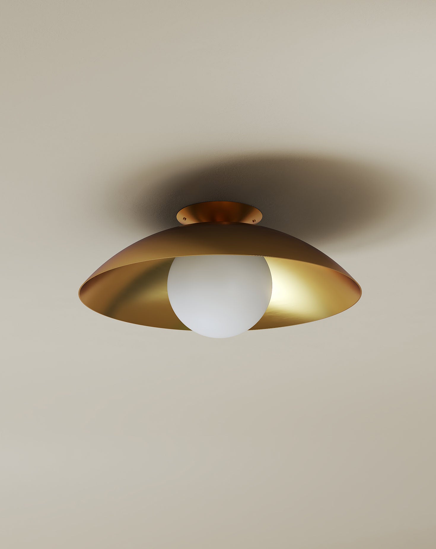 Up and Down Glass and Metal Pendant