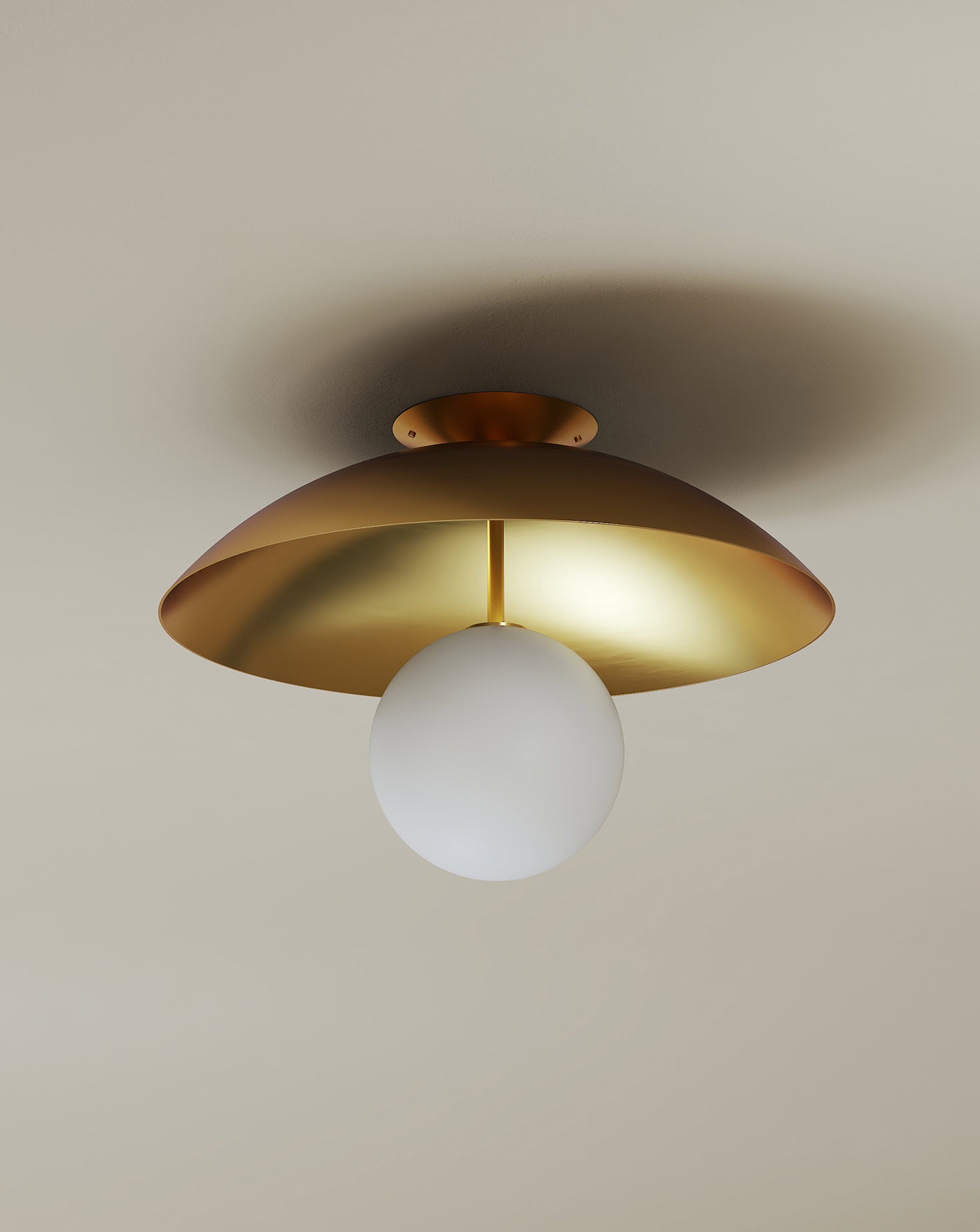 Up and Down Glass and Metal Pendant