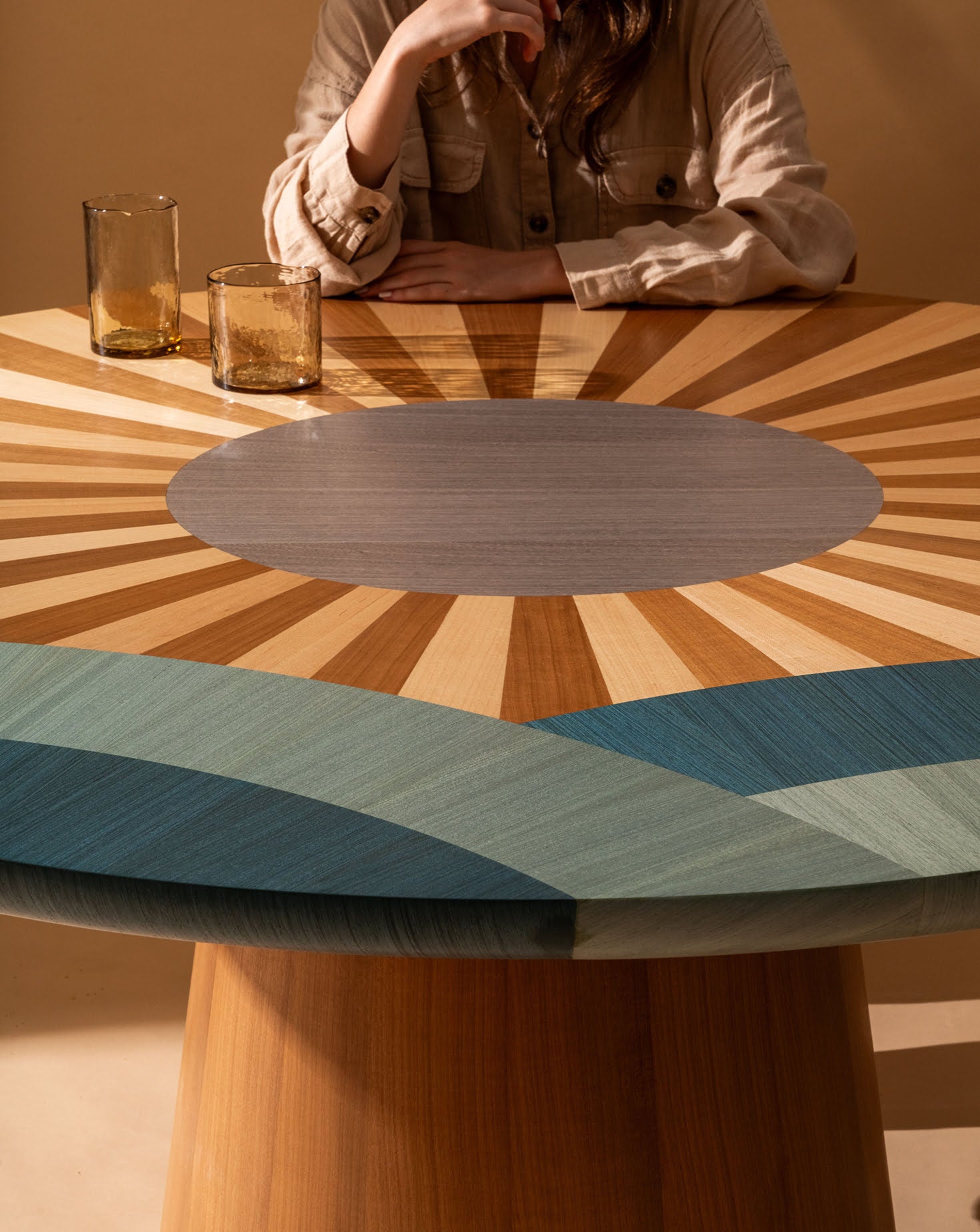 Chams Maple Wood Dining Table