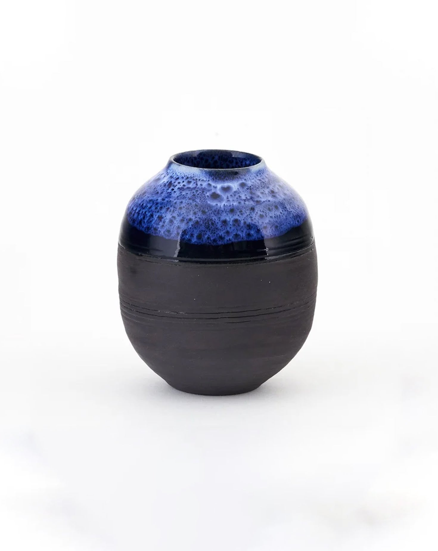 Cobal Blue Onyx Porcelain Moon Jar