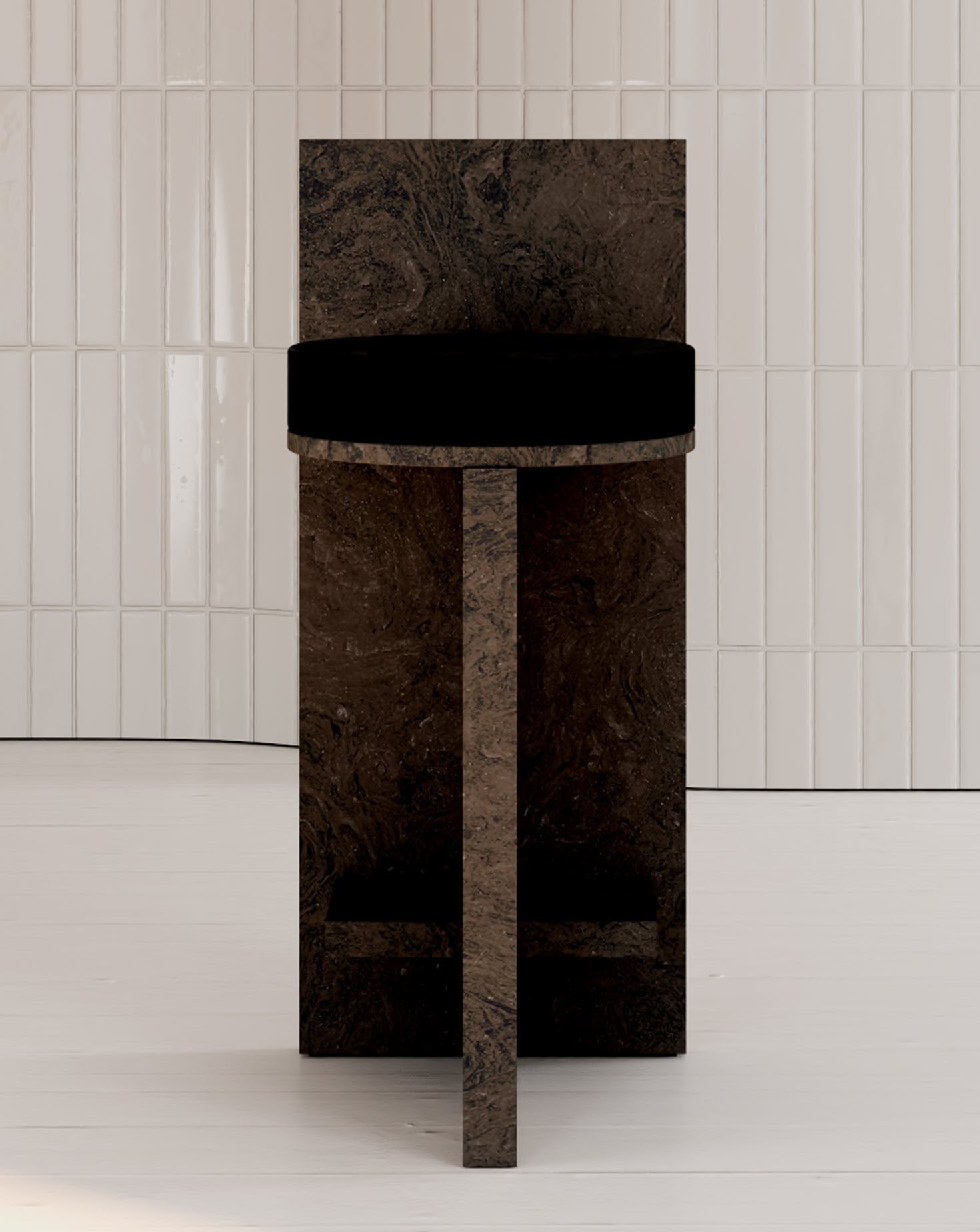 Cork and Velvet Barstool
