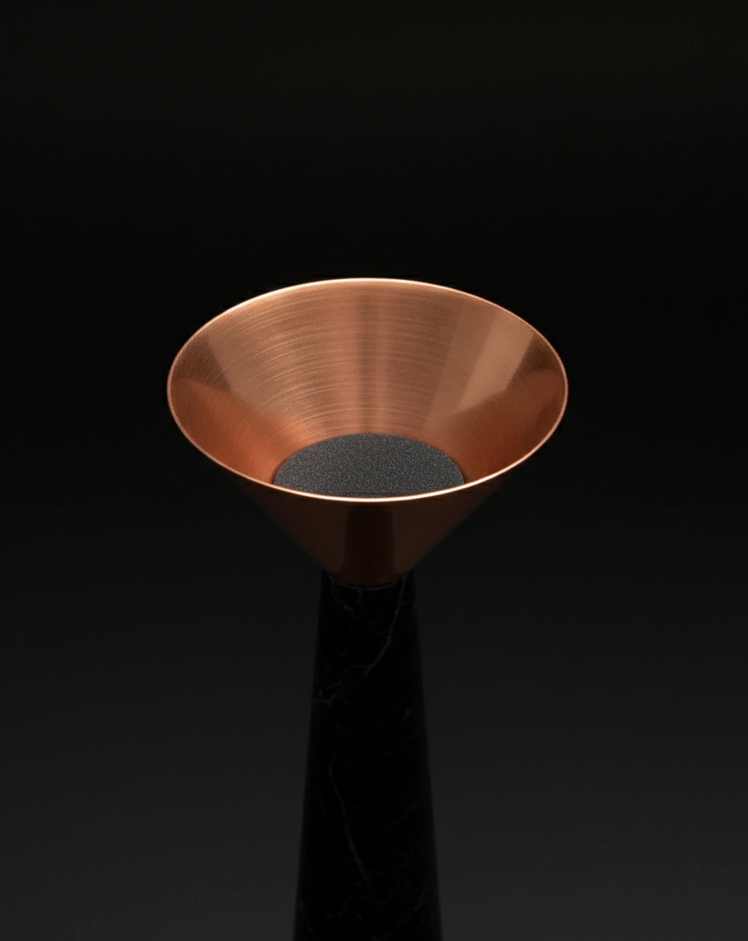 Cu Stone Candlestand Marble Black Sets of 3