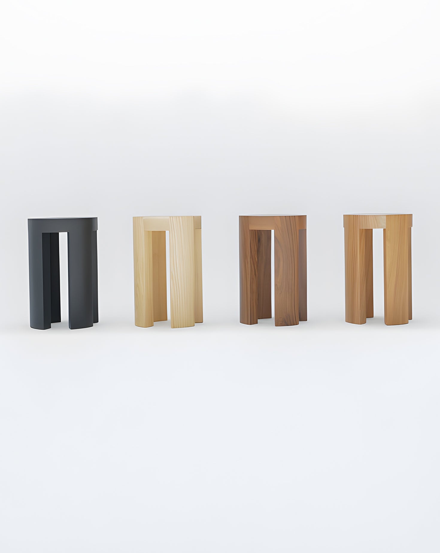 Gene Solid Wood Side Table Stool