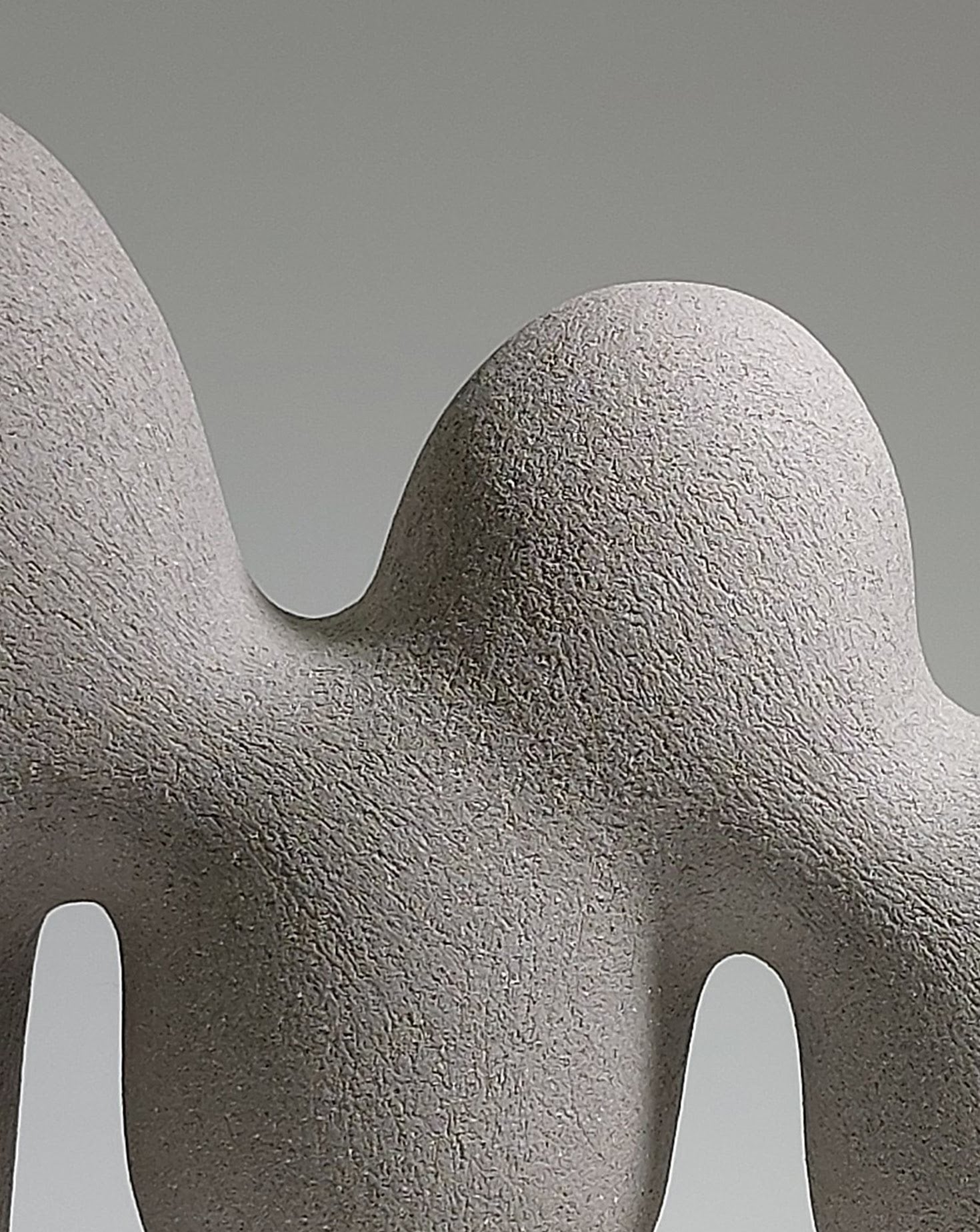 Grey Abstract 154 Ceramic Sculpture