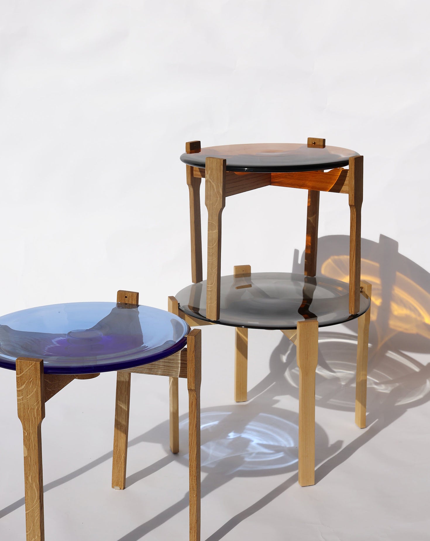 HALO Wooden and Glass Top Side Table