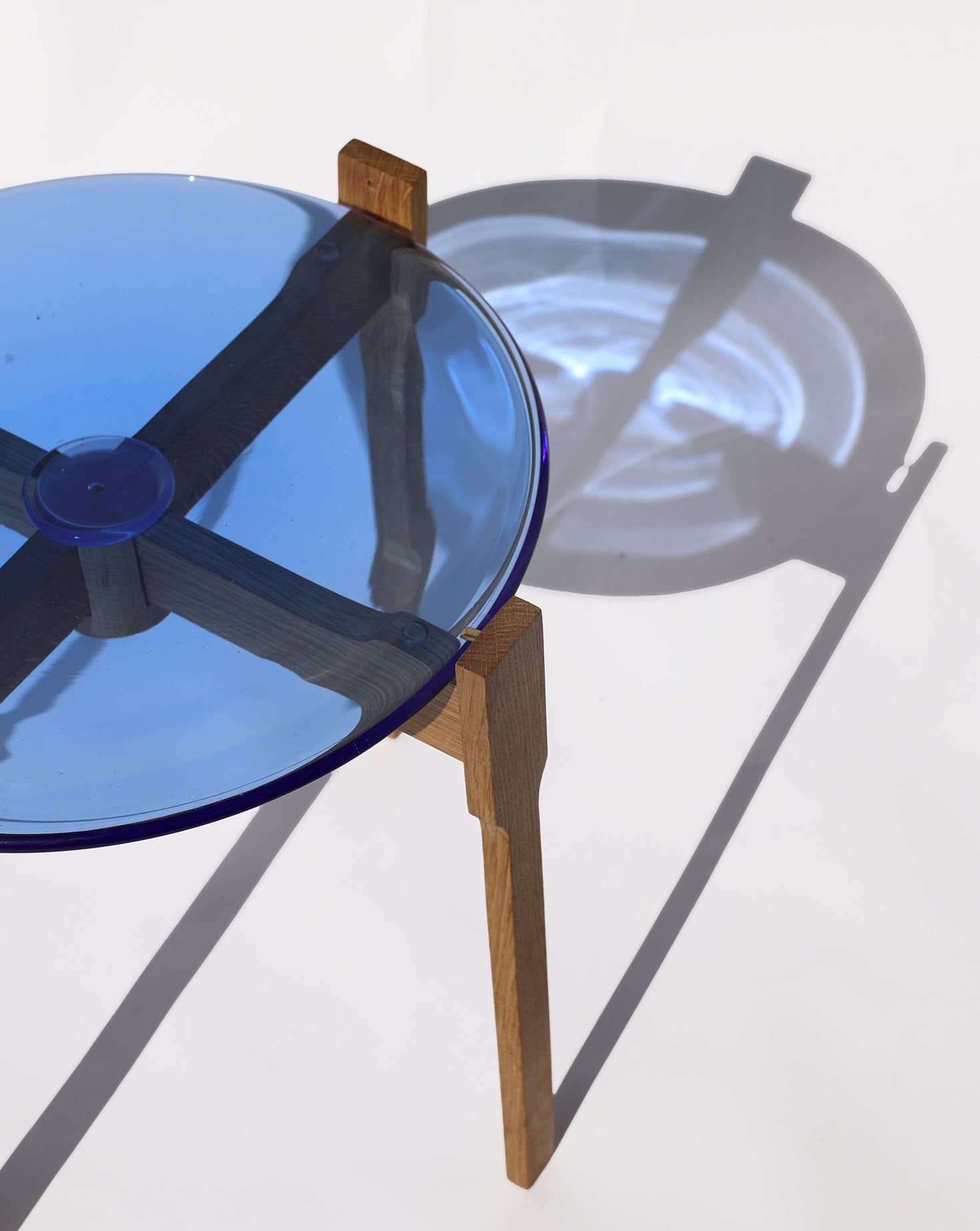 HALO Wooden and Glass Top Side Table
