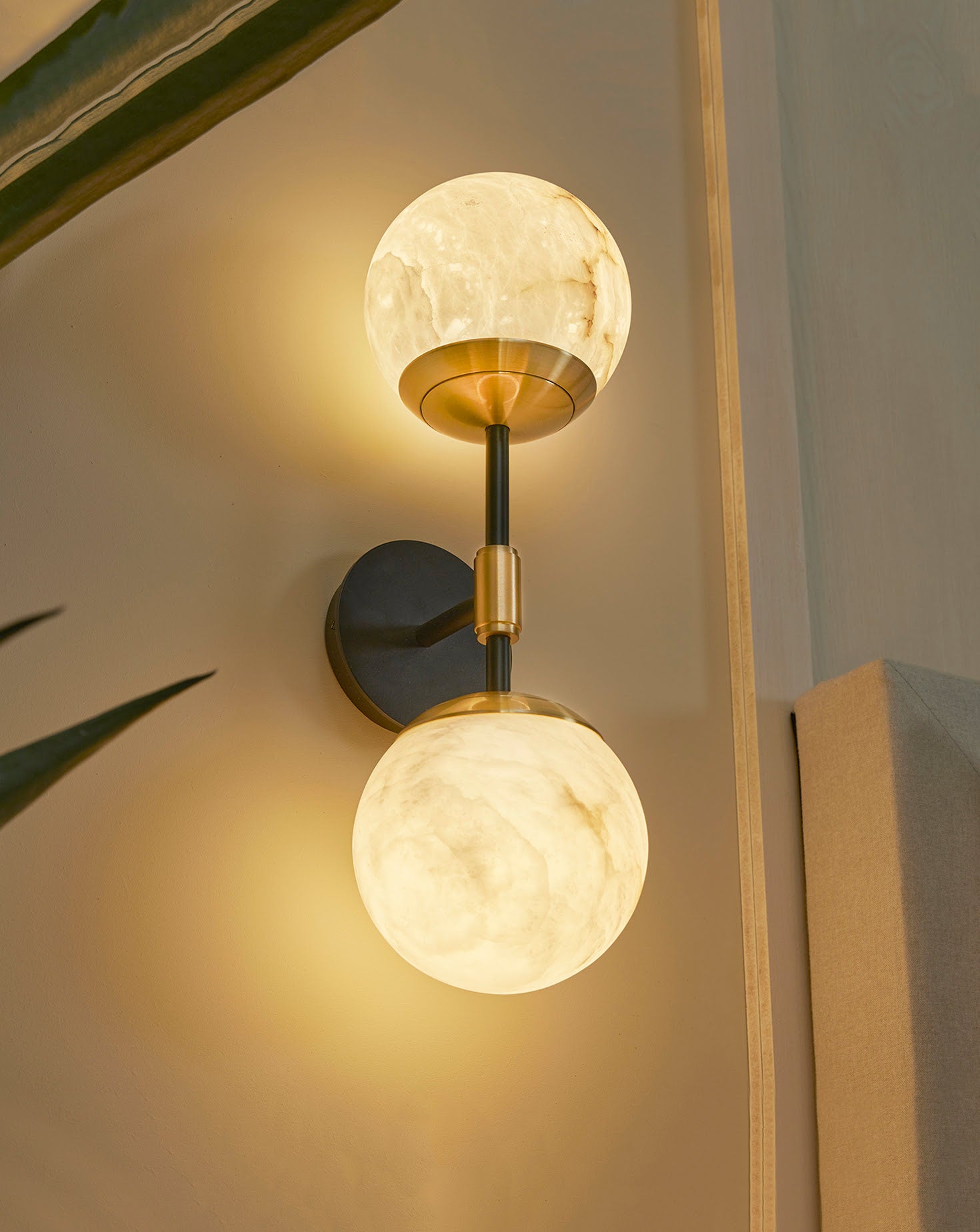 IO Twin Dual-Globed Wall Light
