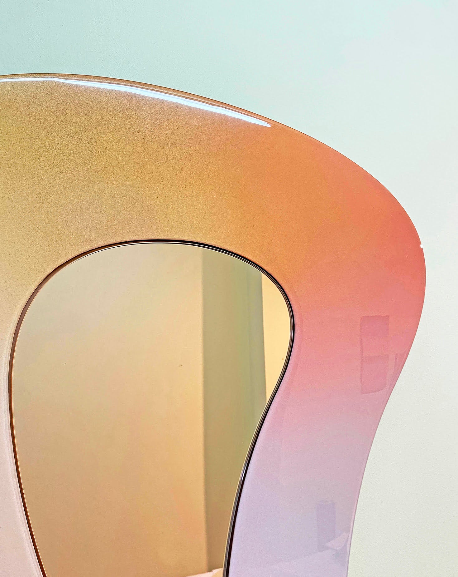 Jewel Acrylic and Resin Rosé Mirror