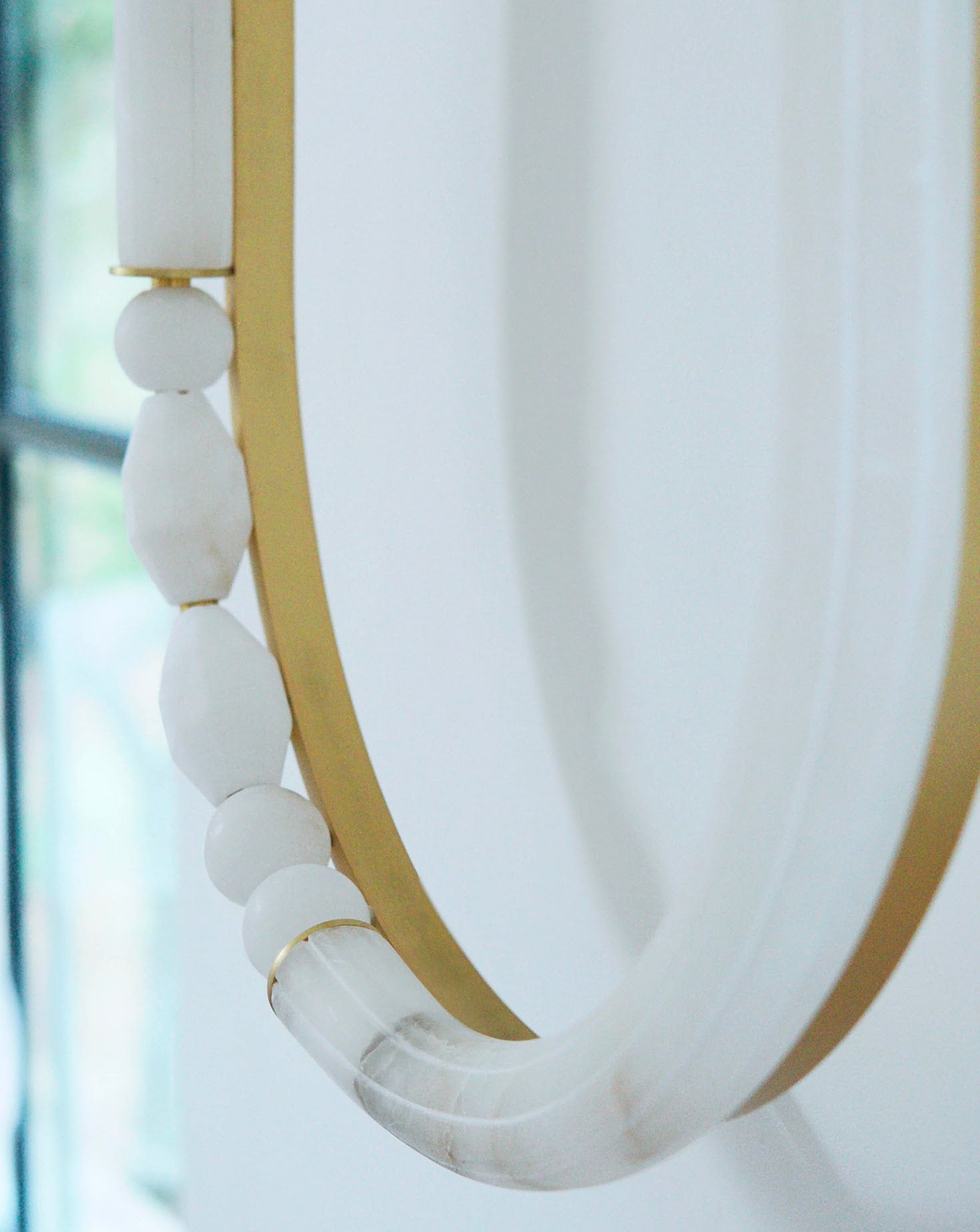 Pearl Satin Brass Wall Light