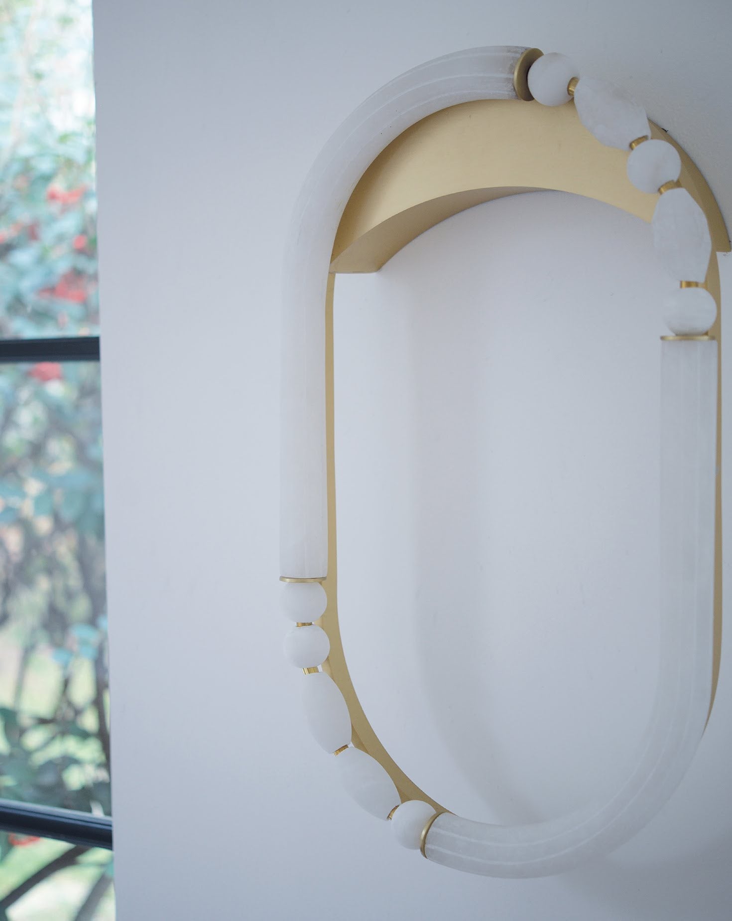 Pearl Satin Brass Wall Light