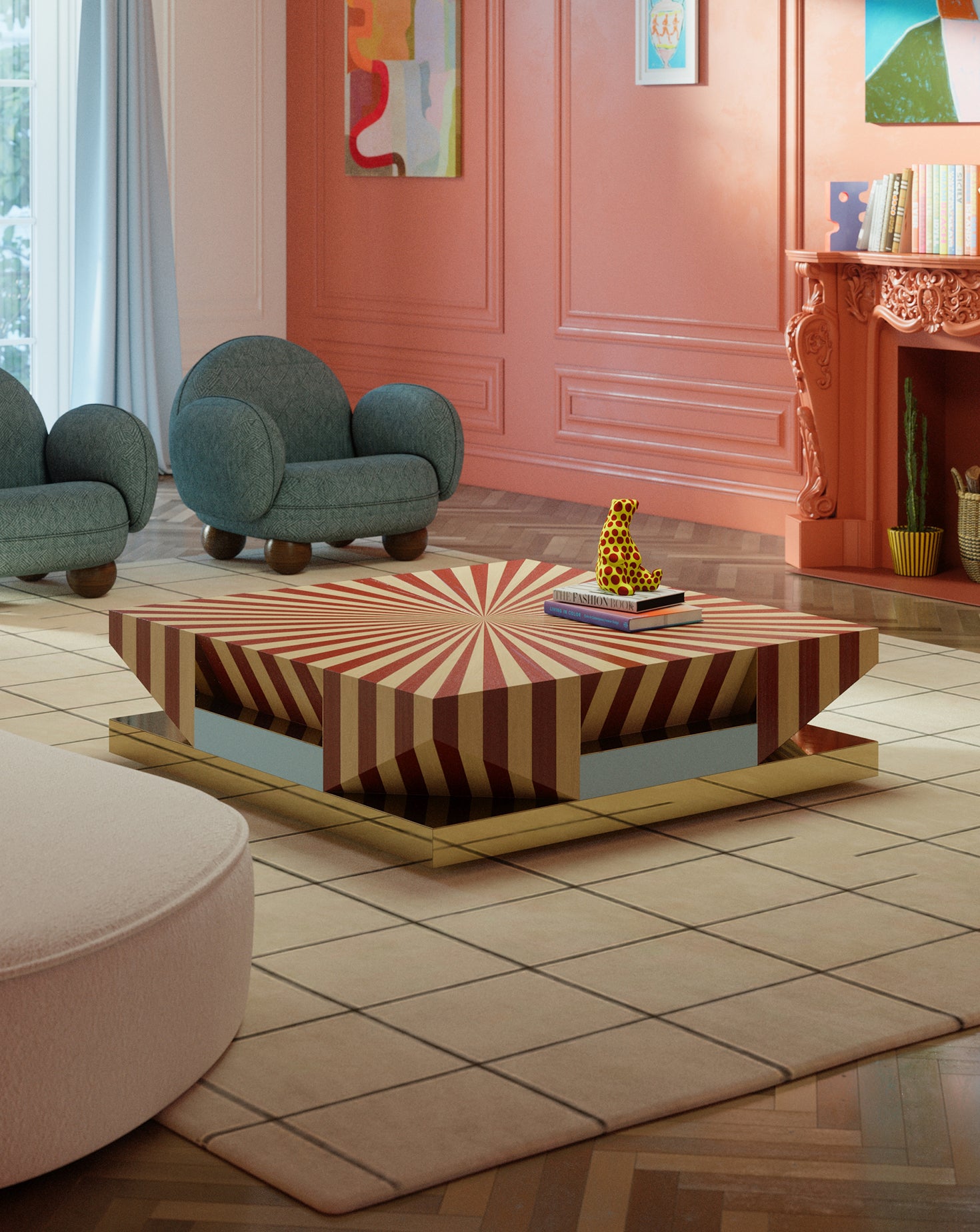 Op-Art Center Table