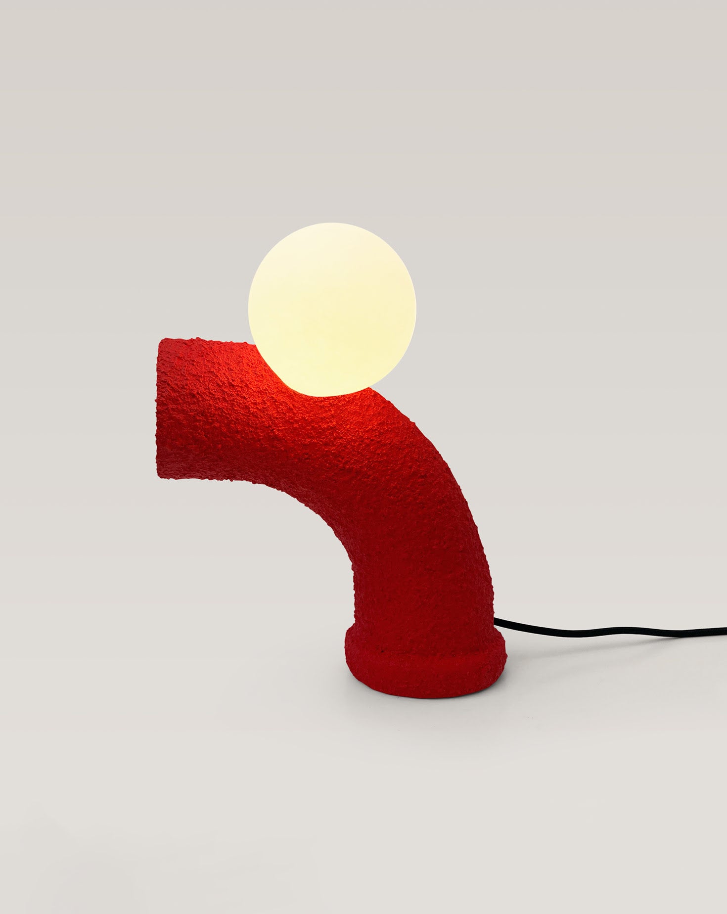 Punto e Virgola Red Dimmable Table Lamp
