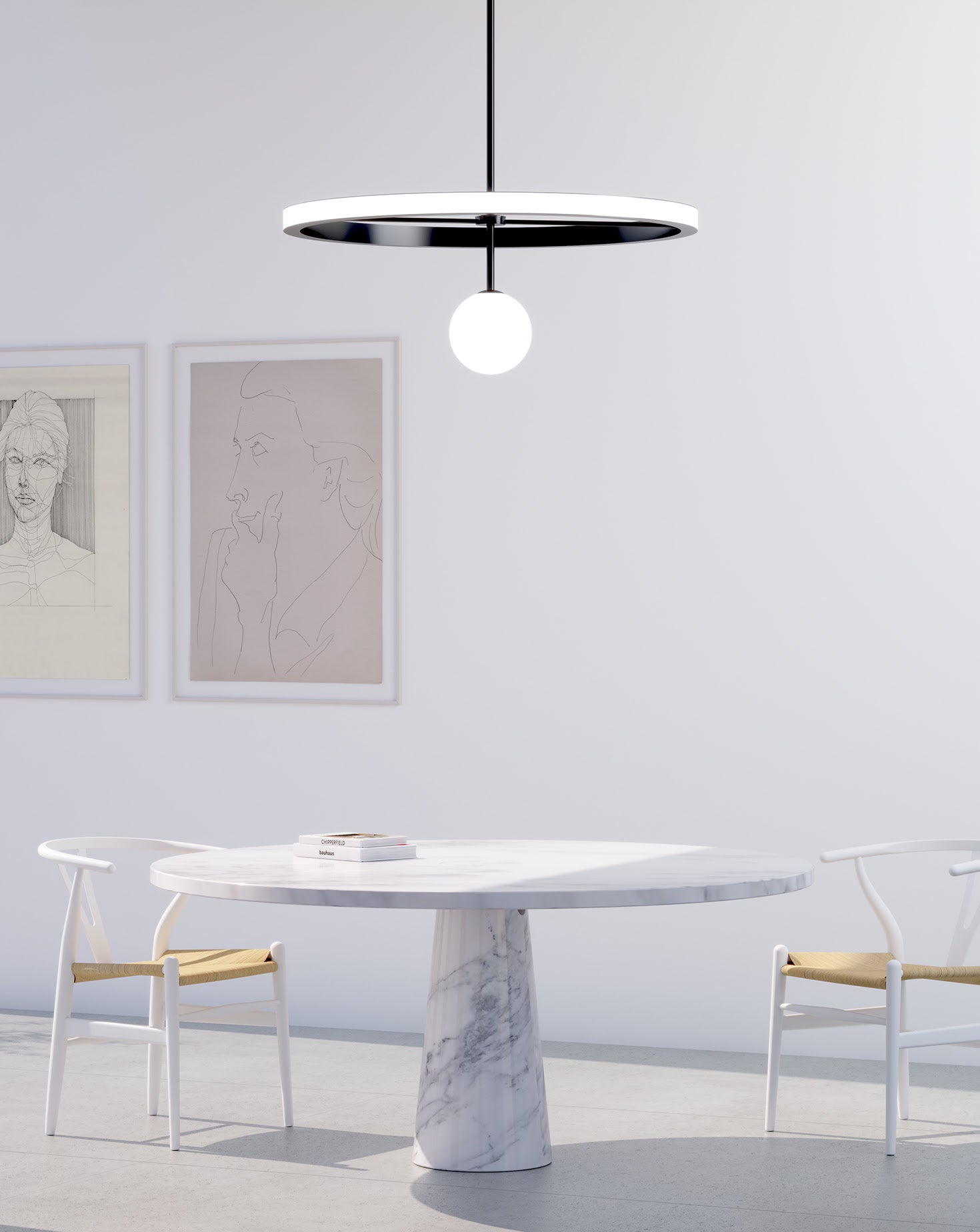 Ring Powdercoated Metal Pendant