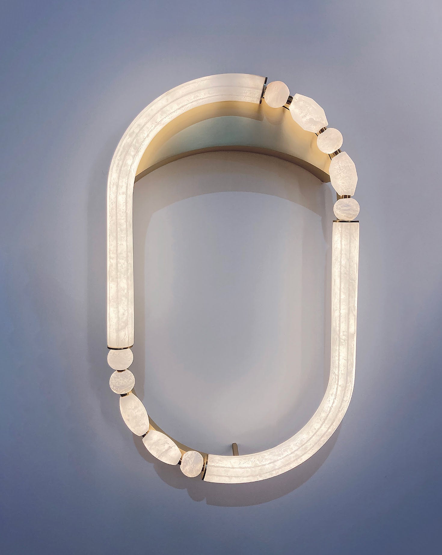 Pearl Satin Brass Wall Light