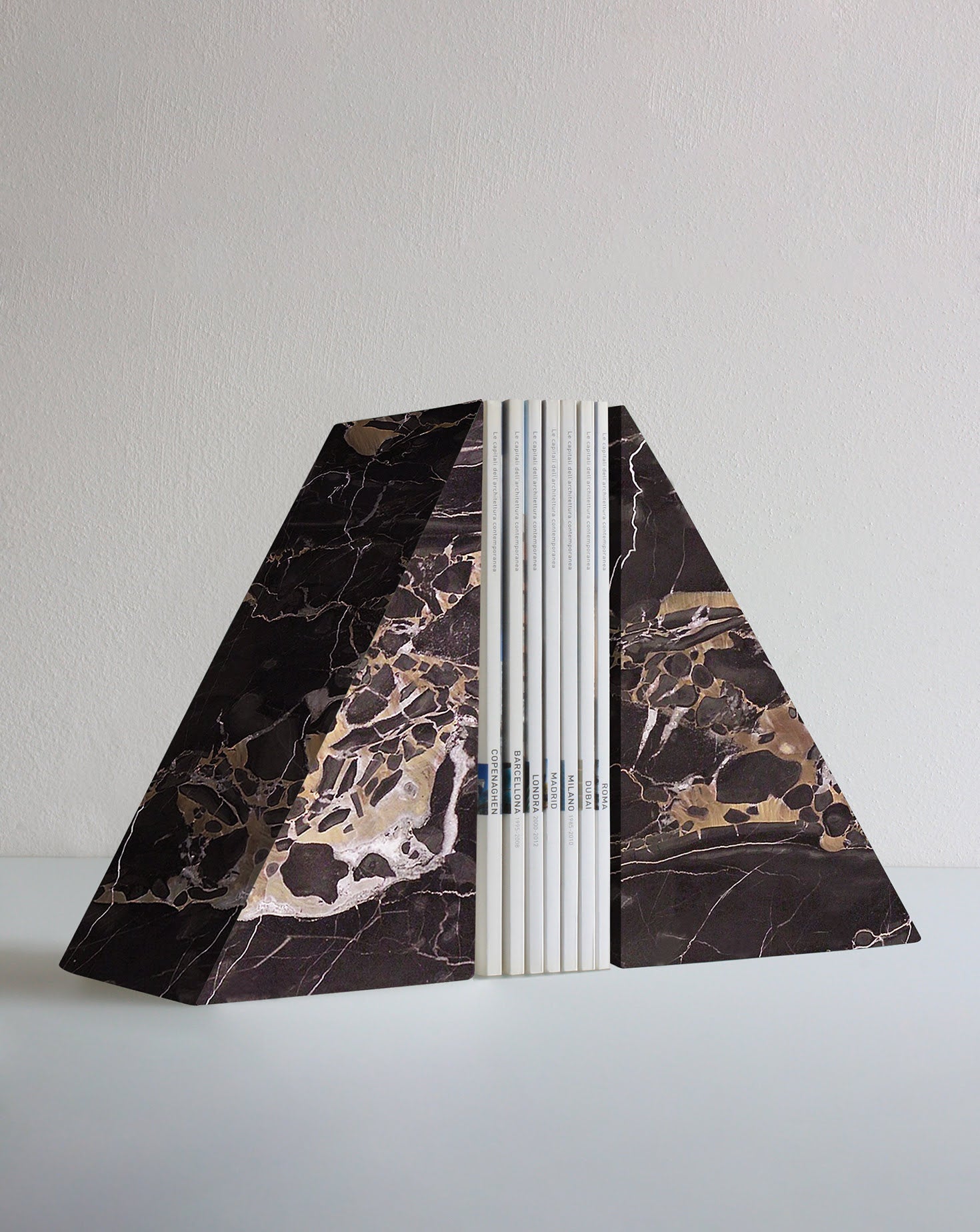 Set of 2 Portoro Black Bookends