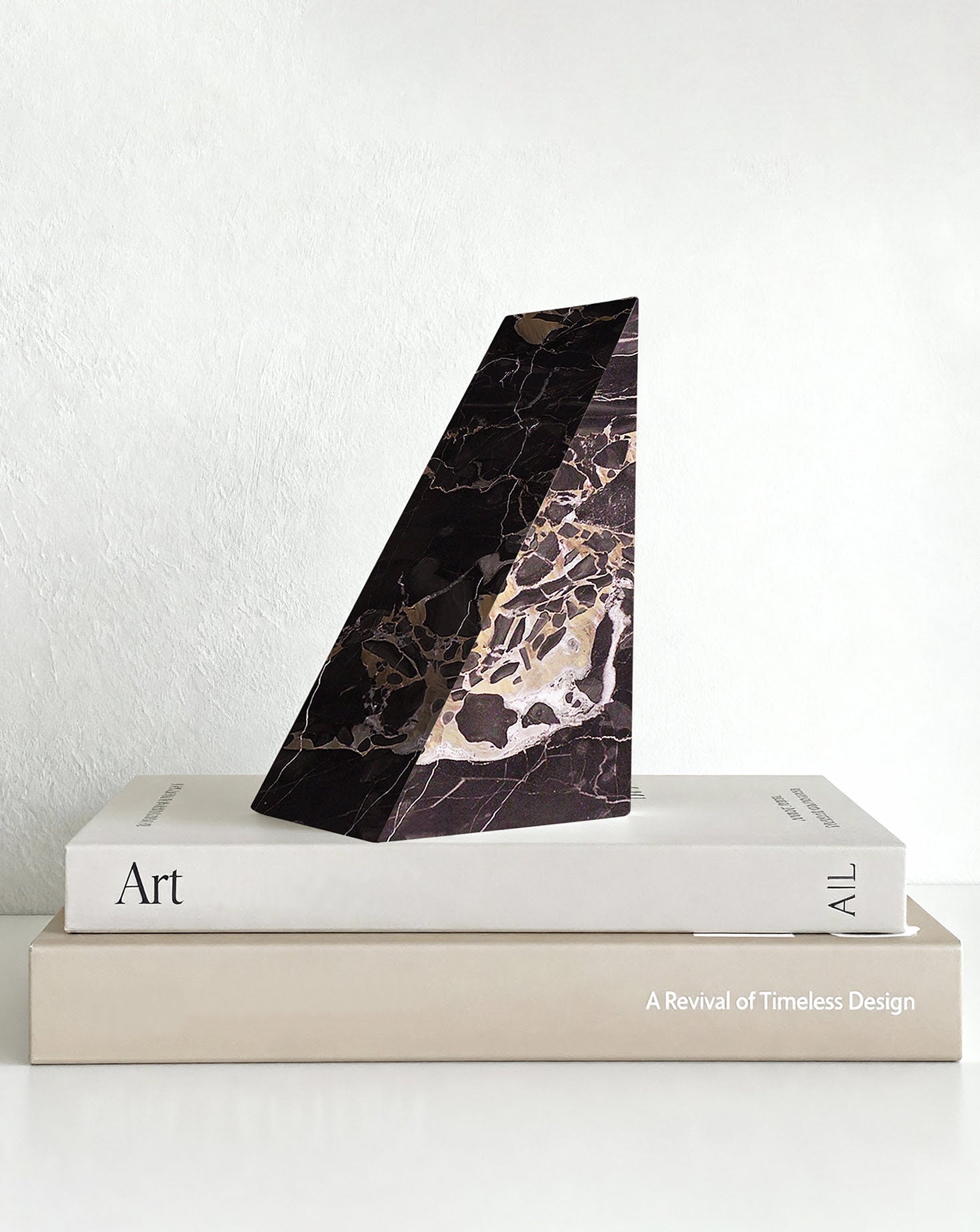 Set of 2 Portoro Black Bookends